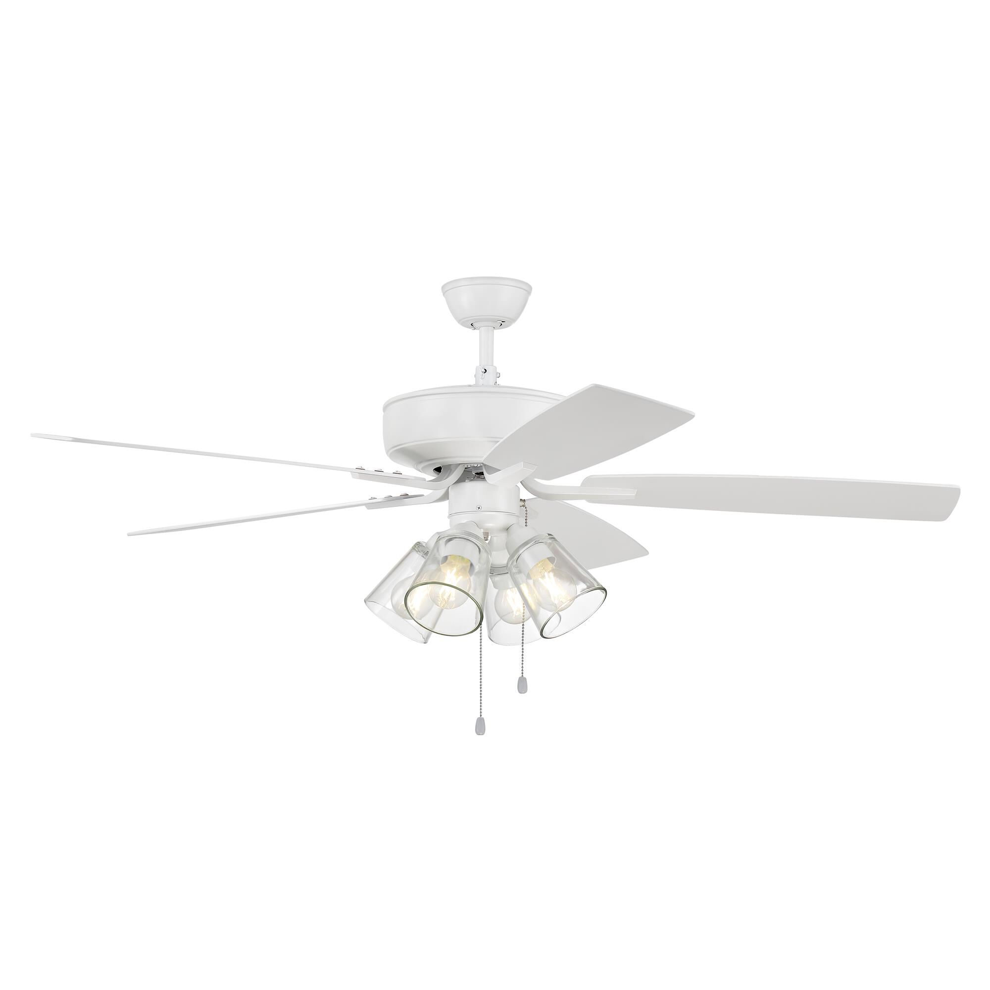 Shown in White finish and Clear glass and Yes shade