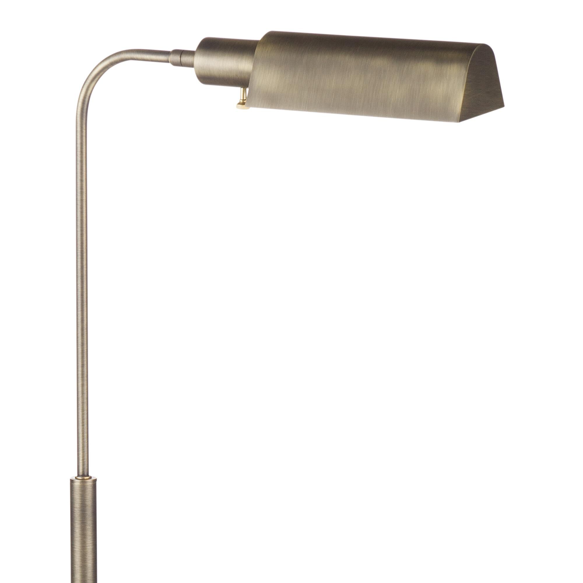Shown in Brass finish and Brass shade