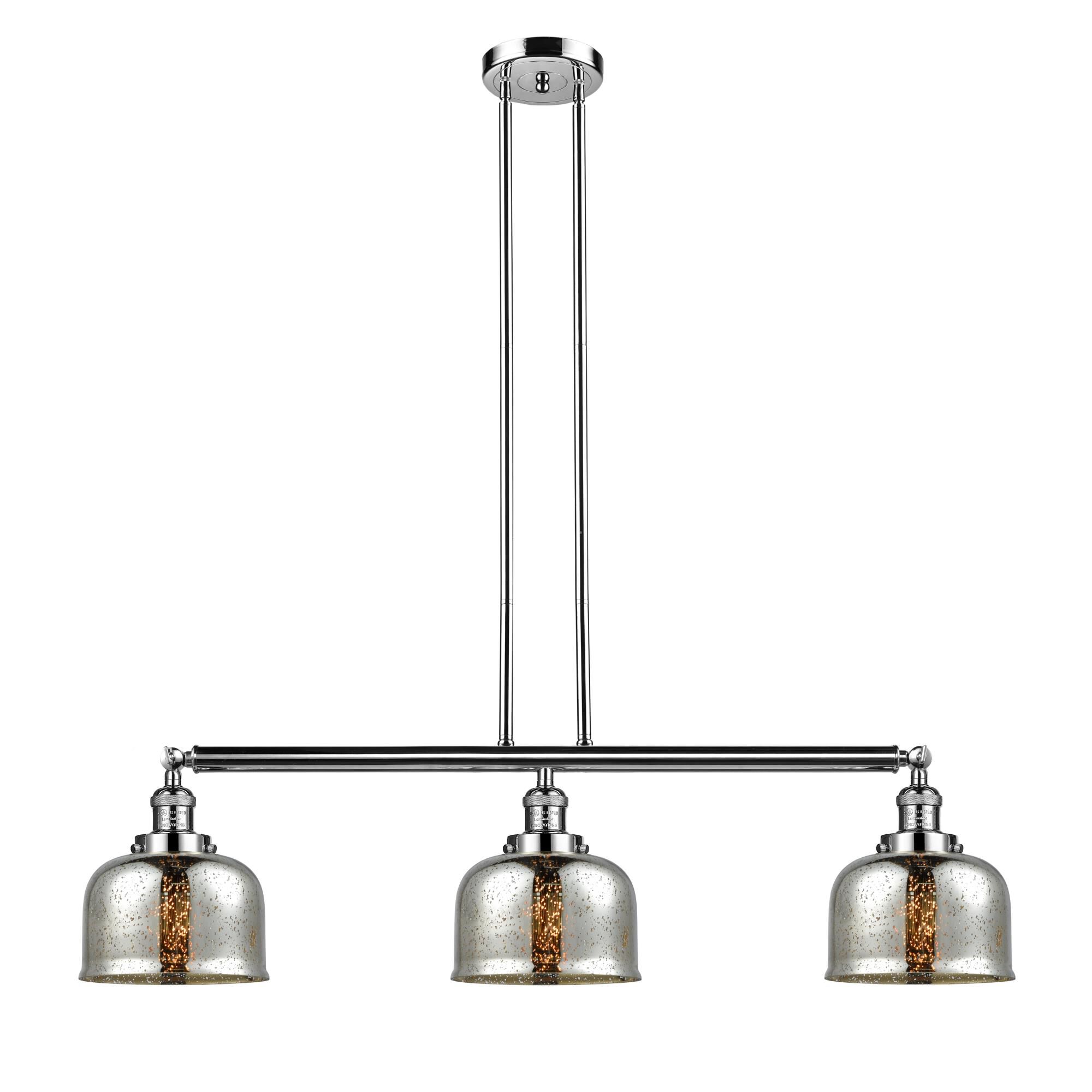 Bruno Marashlian Large Bell 41 Inch 3 Light Linear Suspension Light by Innovations Lighting