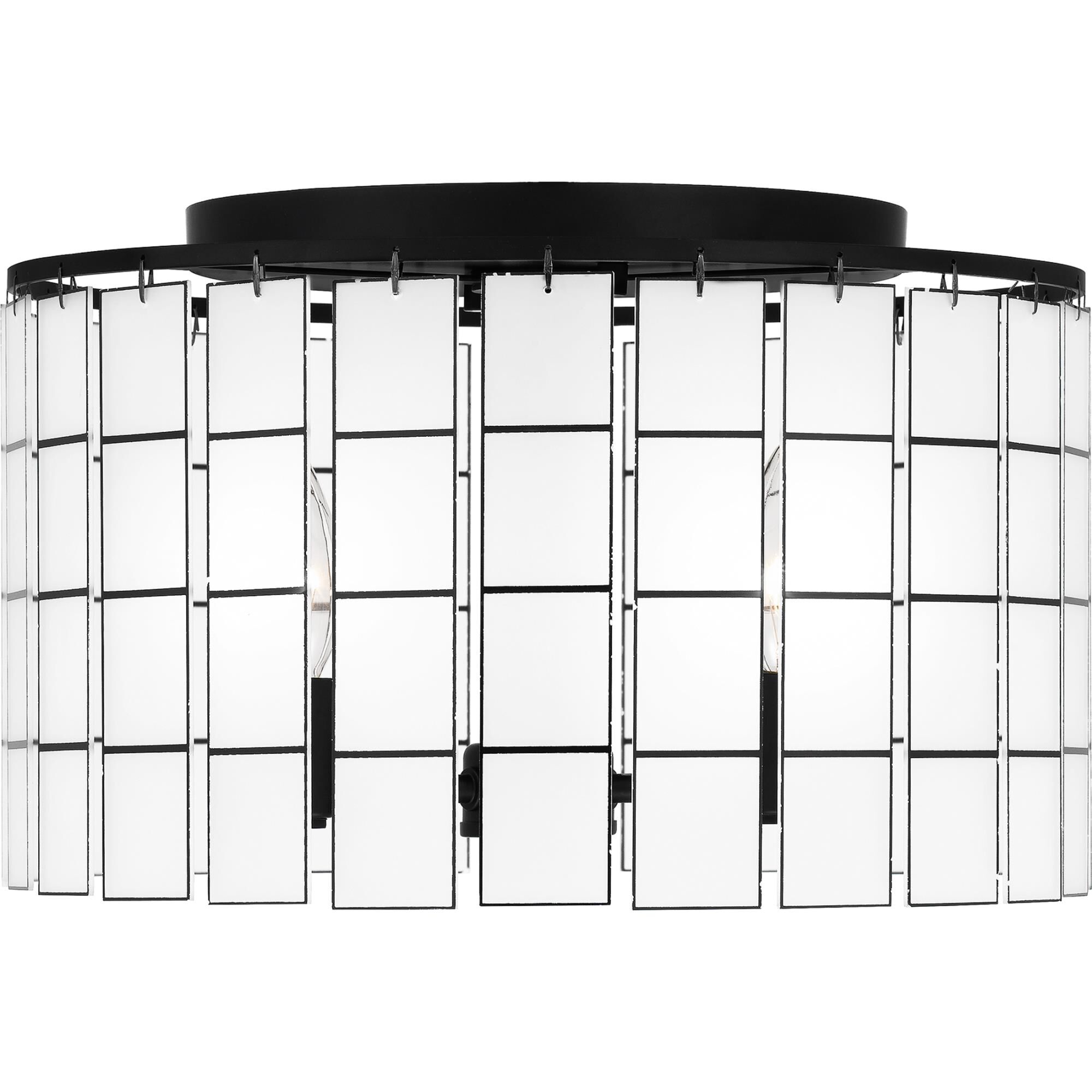 Seigler 14 Inch 3 Light Semi Flush Mount by Quoizel