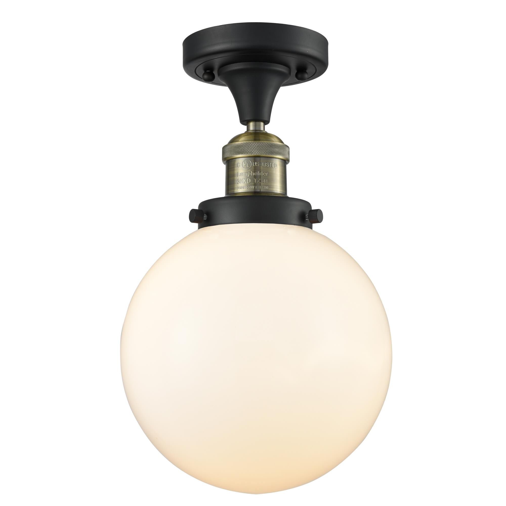 Bruno Marashlian Beacon 8 Inch 1 Light Semi Flush Mount by Innovations Lighting