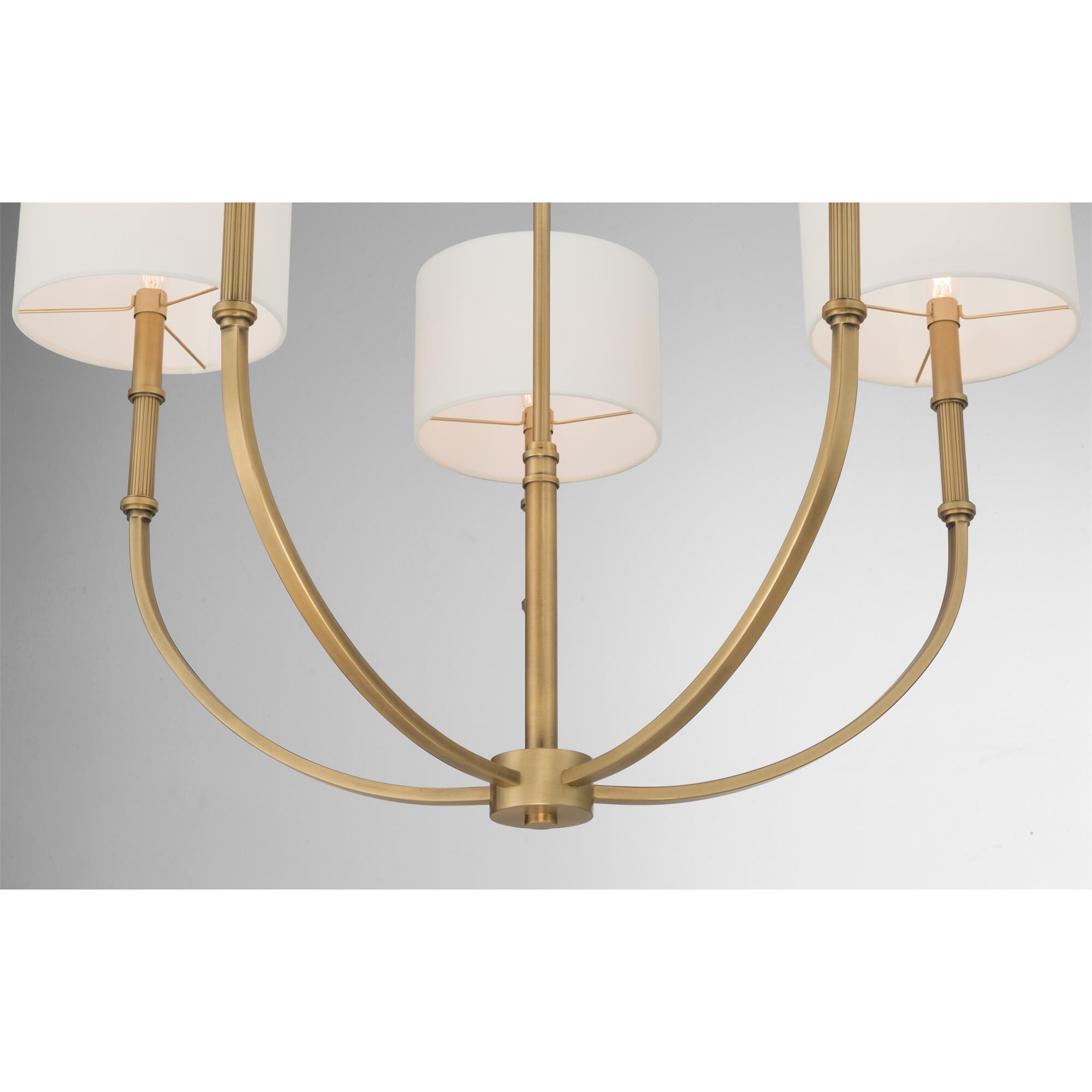 Shown in Legacy Brass finish and White shade