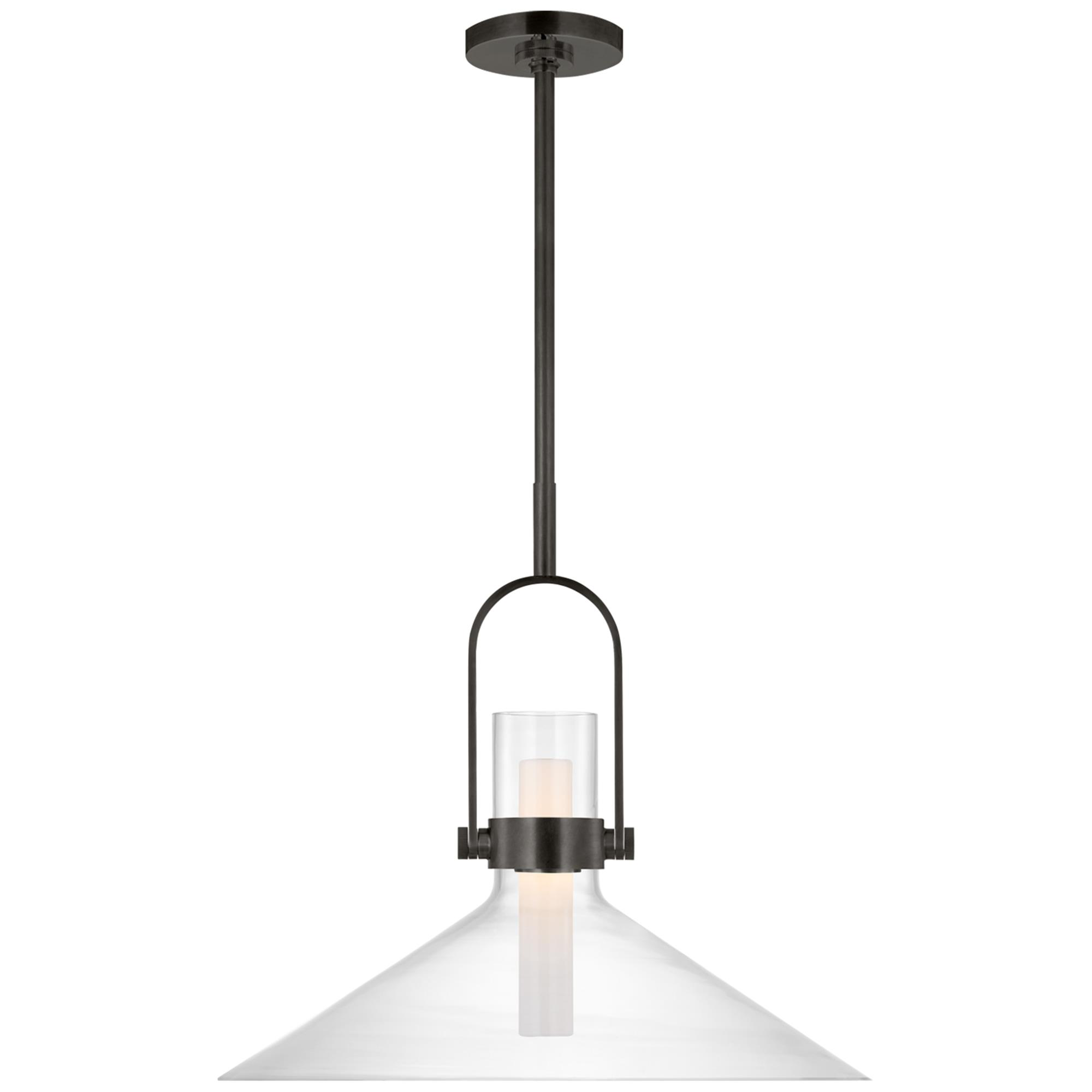 Shown in Bronze finish and Clear glass