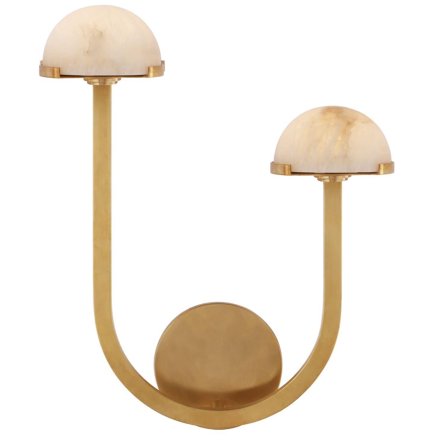 Shown in Antique-Burnished Brass finish and Alabaster shade