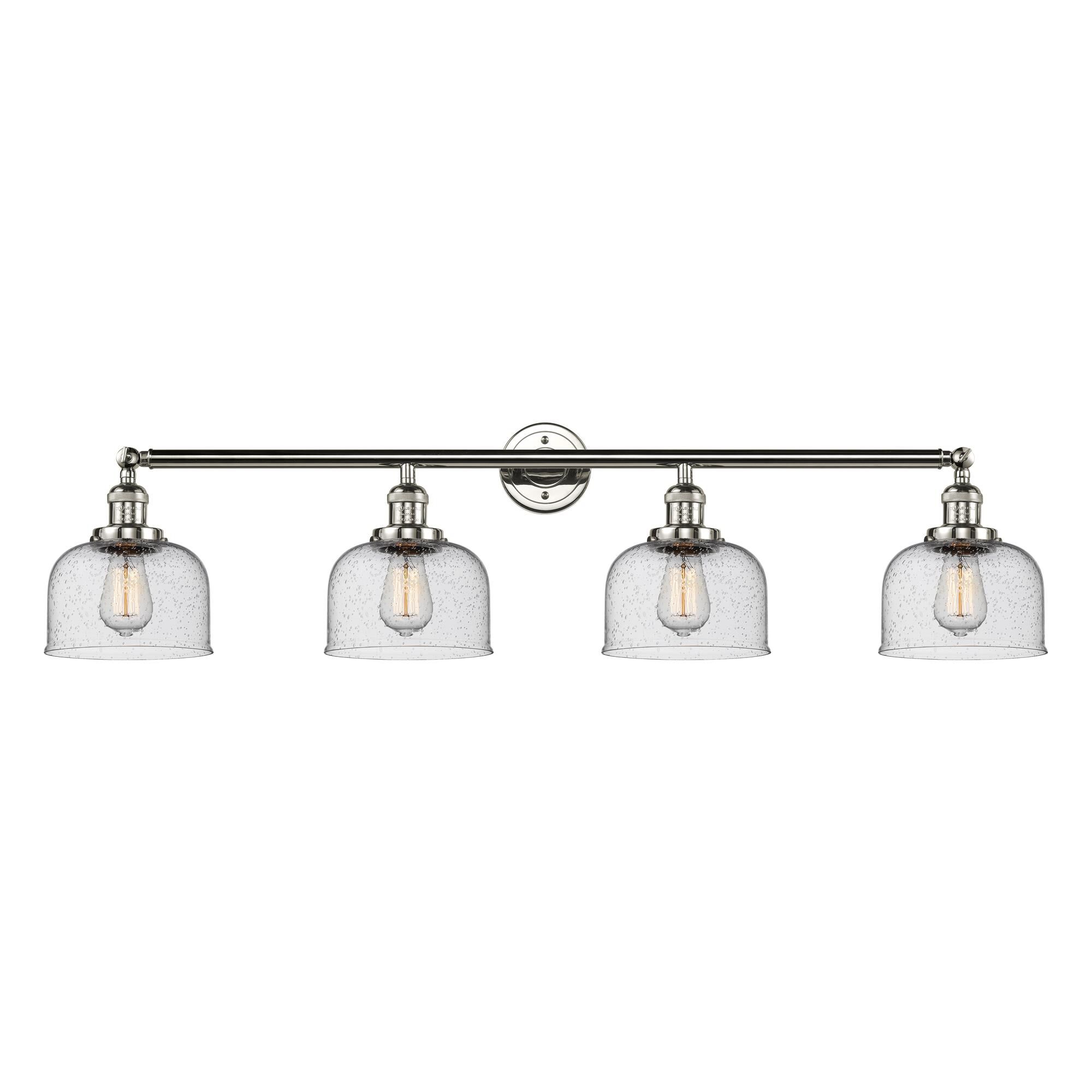 Shown in Polished Nickel finish and Seedy glass