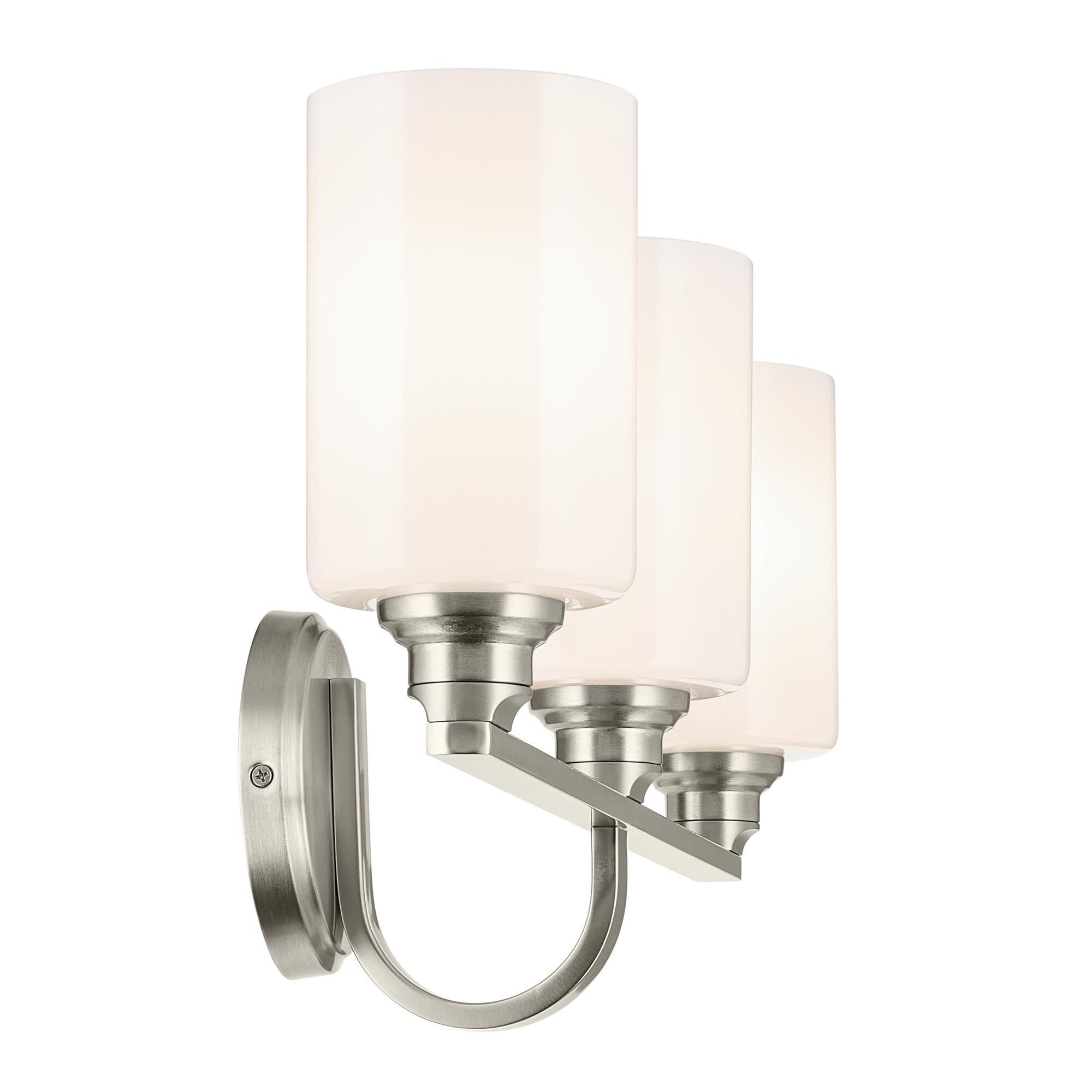 Shown in Brushed Nickel finish and Opal glass