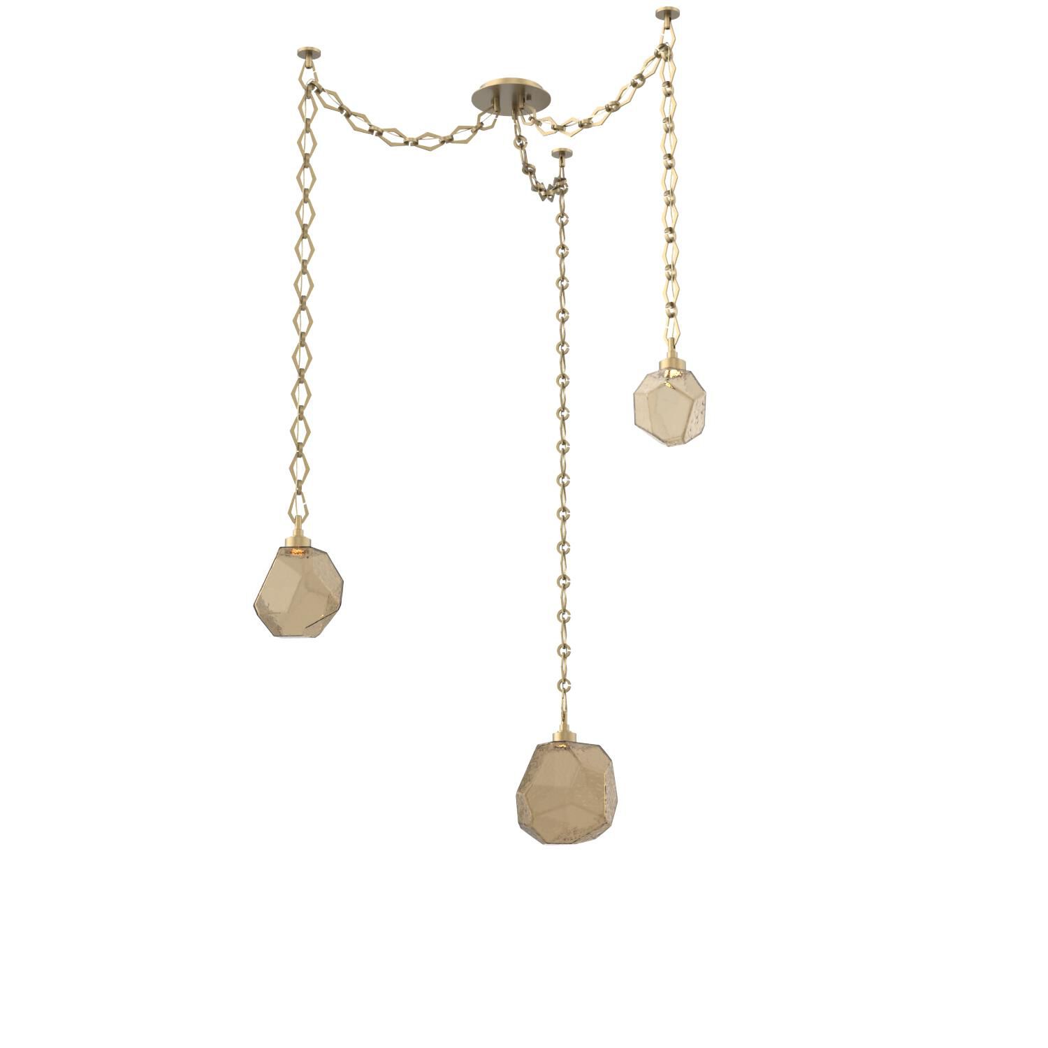 Shown in Gilded Brass finish and Bronze glass