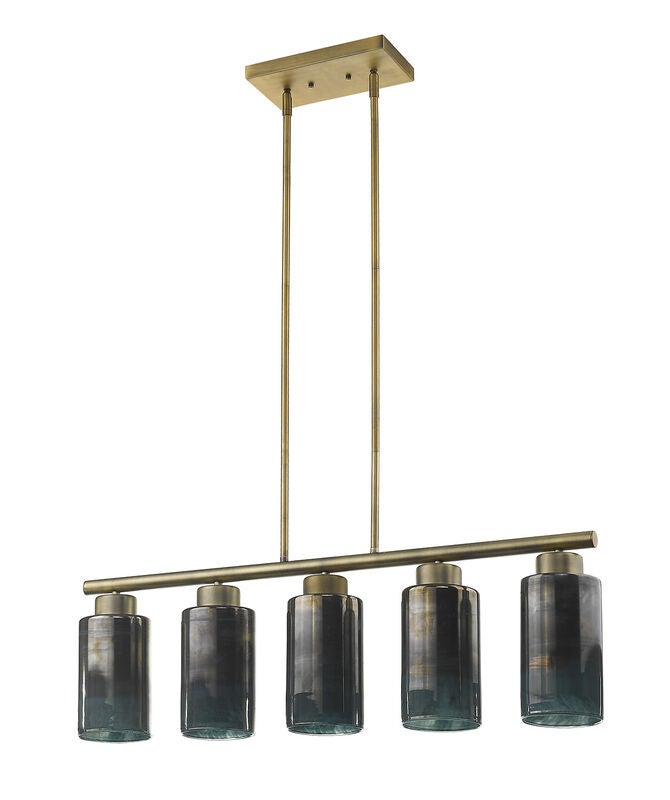 Monet 34 Inch 5 Light Linear Suspension Light by Trend Lighting