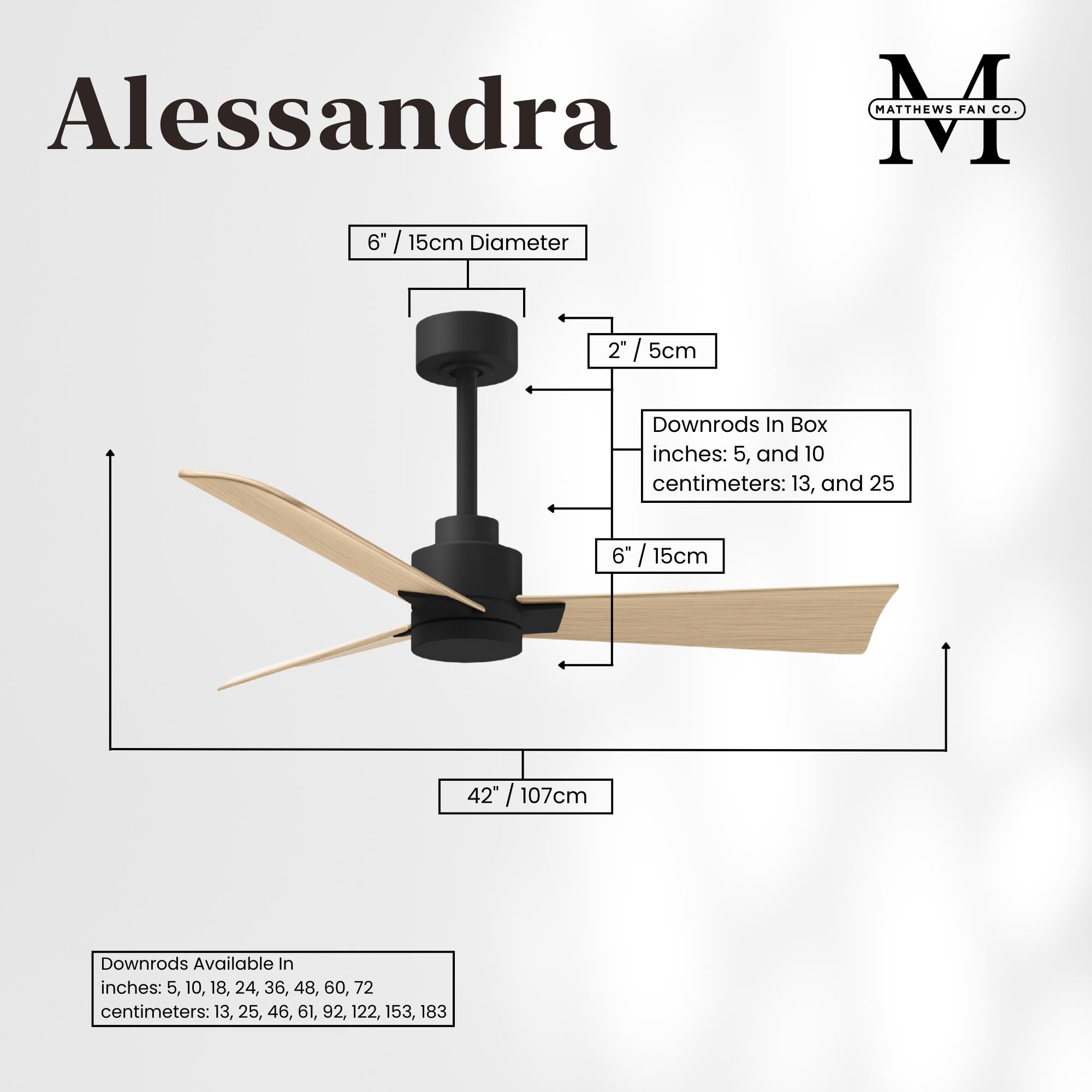 Alessandra 42 Inch Ceiling Fan by Matthews Fan Company