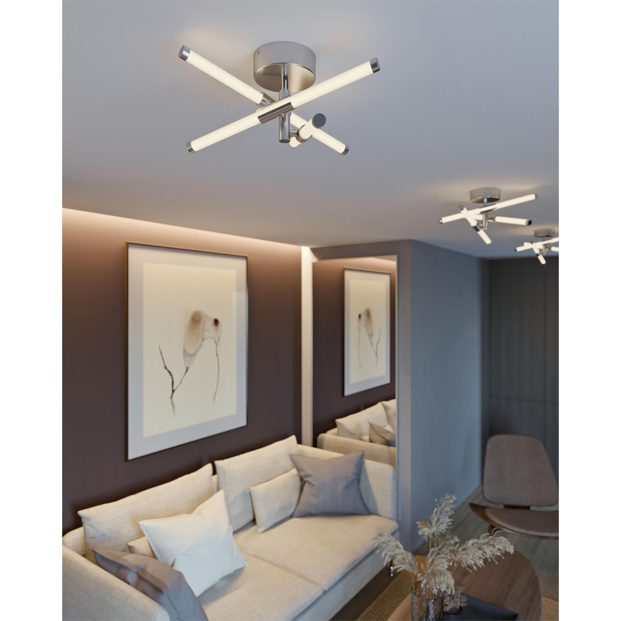 Rusnak 15 Inch 3 Light LED Semi Flush Mount by AFX Lighting