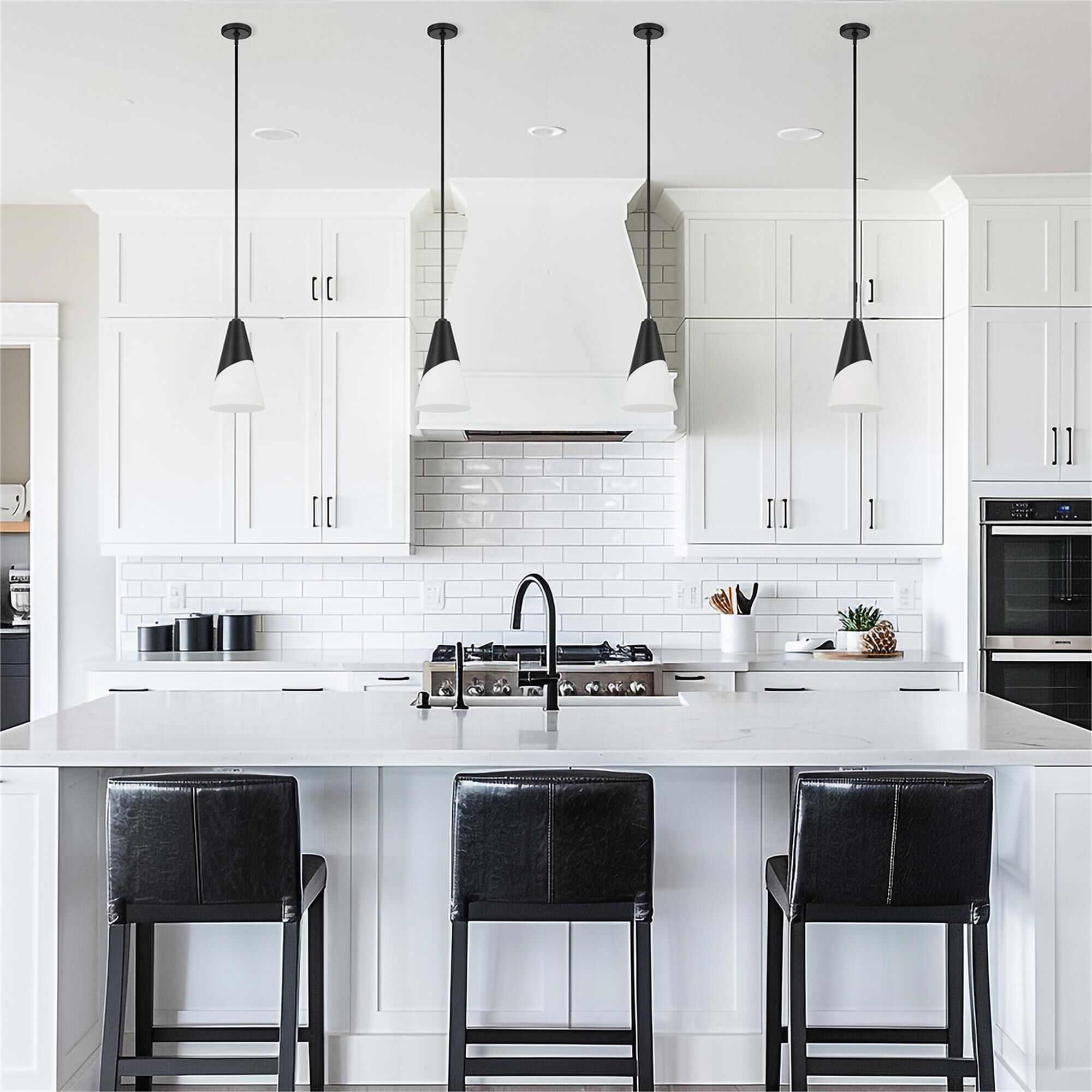 Shown in Matte Black finish and Frosted glass