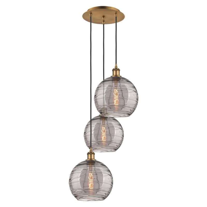 Bruno Marashlian Athens Deco Swirl 16 Inch 3 Light Multi Light Pendant by Innovations Lighting