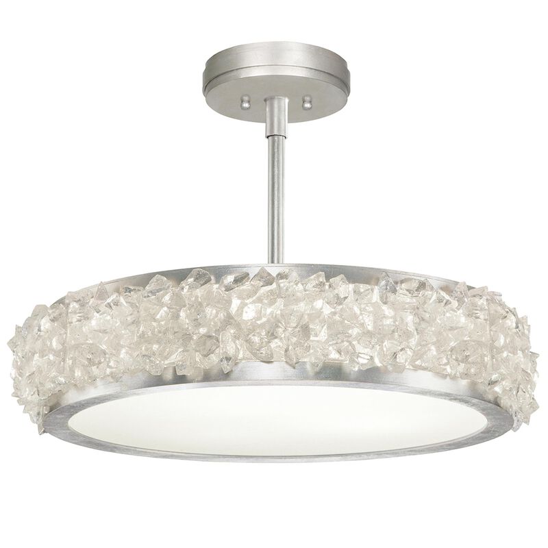Arctic Halo 23 Inch 3 Light Semi Flush Mount by Fine Art Handcrafted Lighting