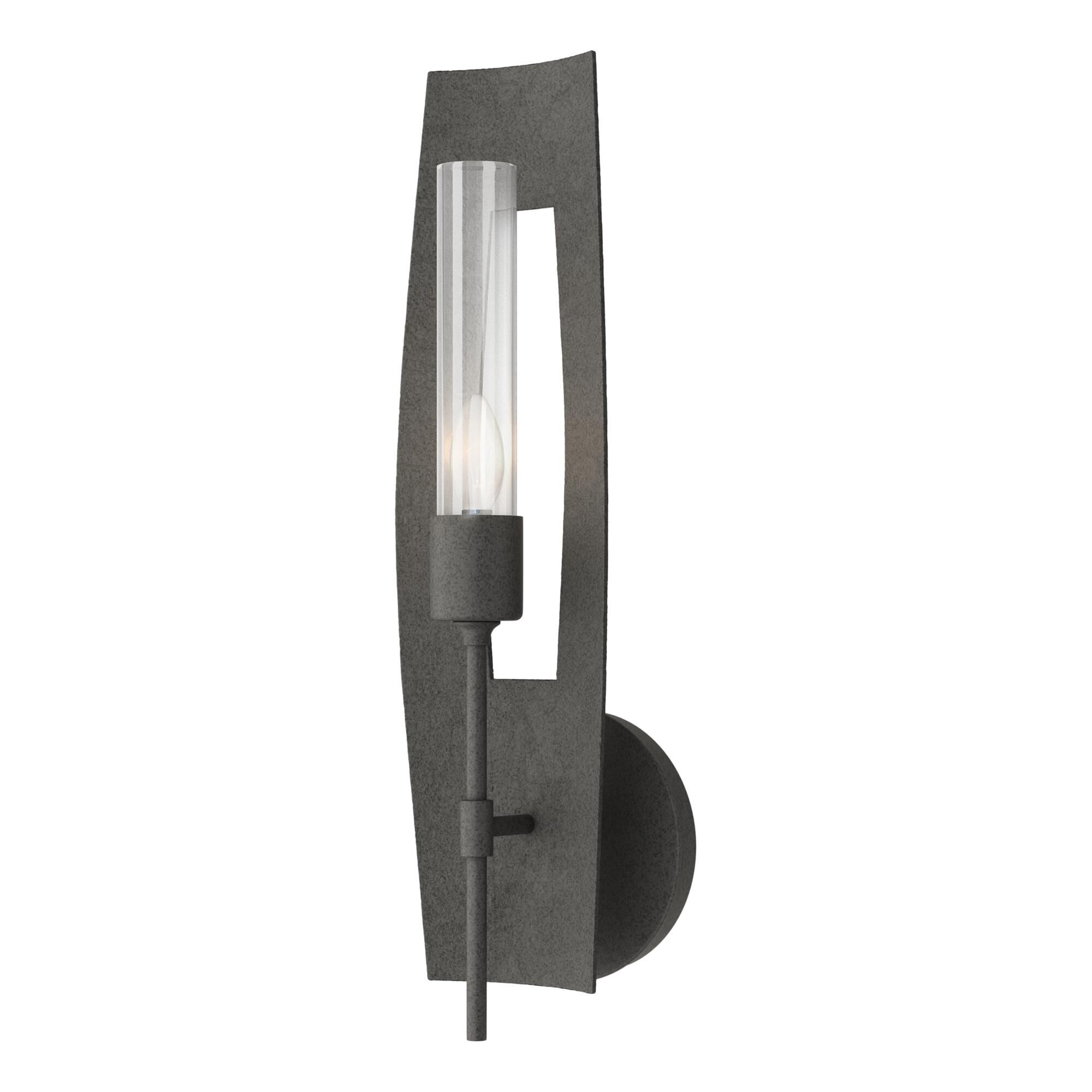 Shown in Natural Iron finish and Clear glass