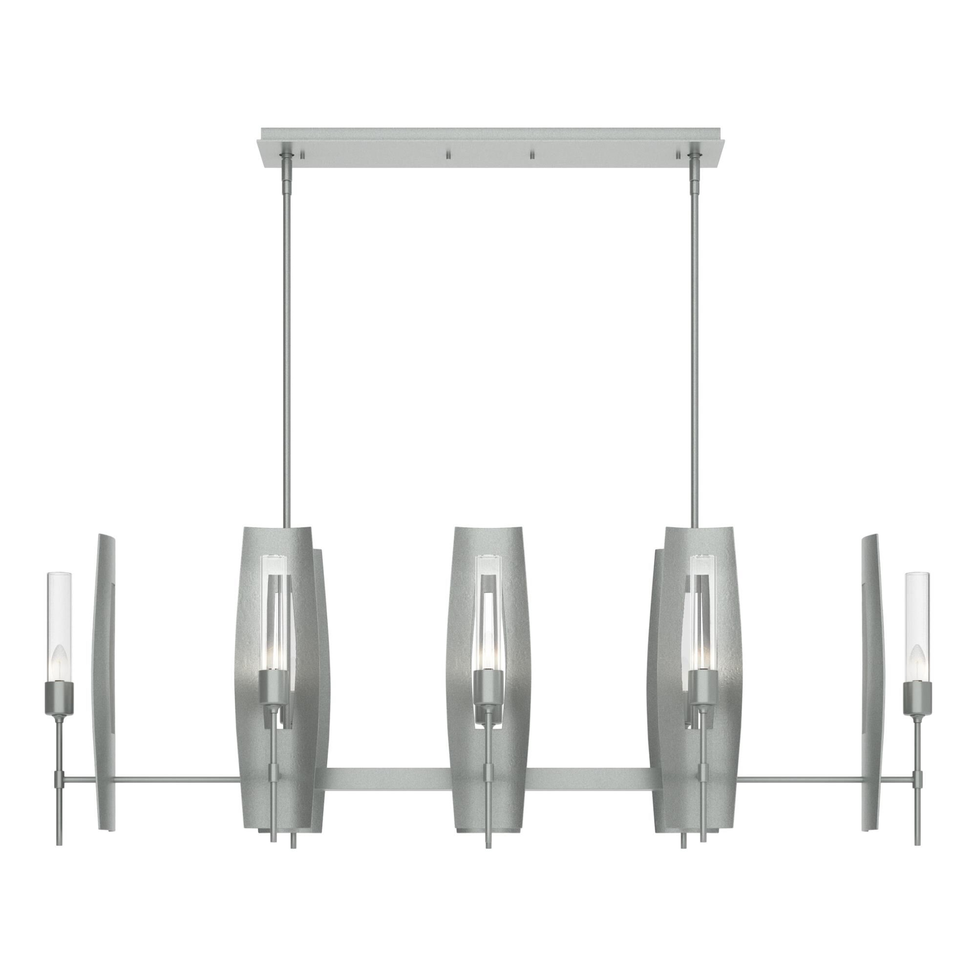 Shown in Vintage Platinum finish and Clear glass