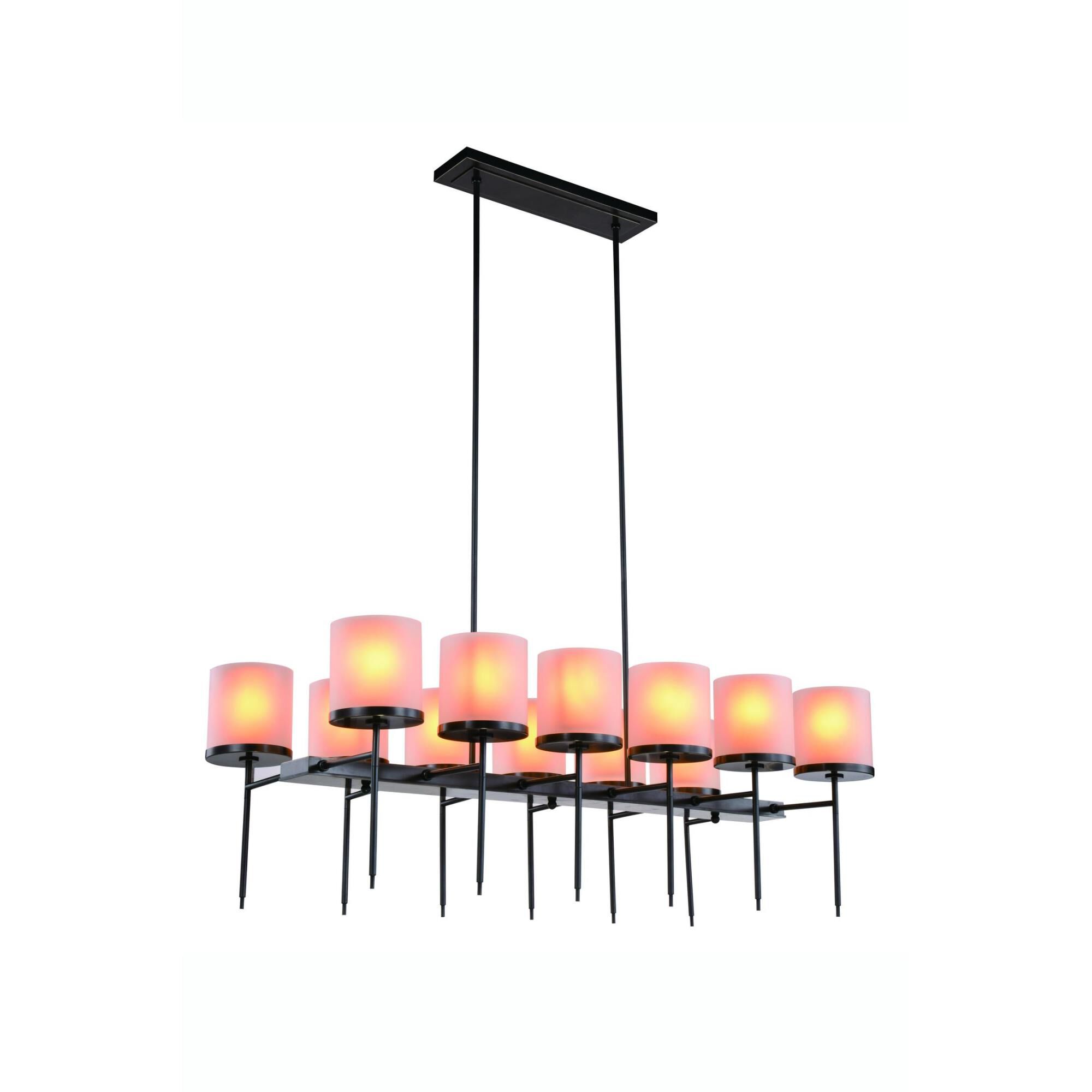 Bradford 23 Inch 12 Light Linear Suspension Light by Elegant Lighting