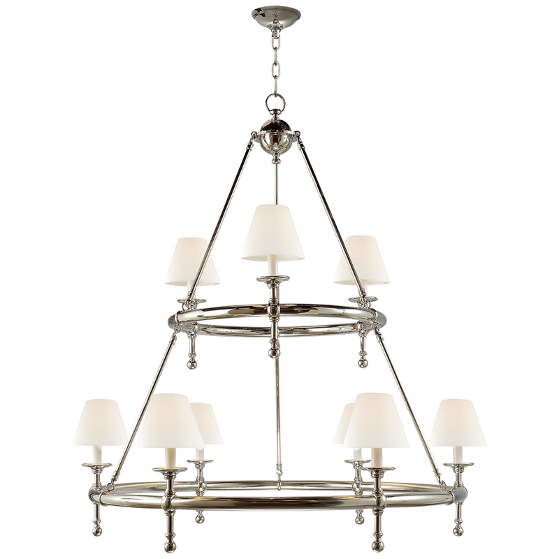 Chapman & Myers Classic 45 Inch 9 Light Chandelier by Visual Comfort Signature Collection