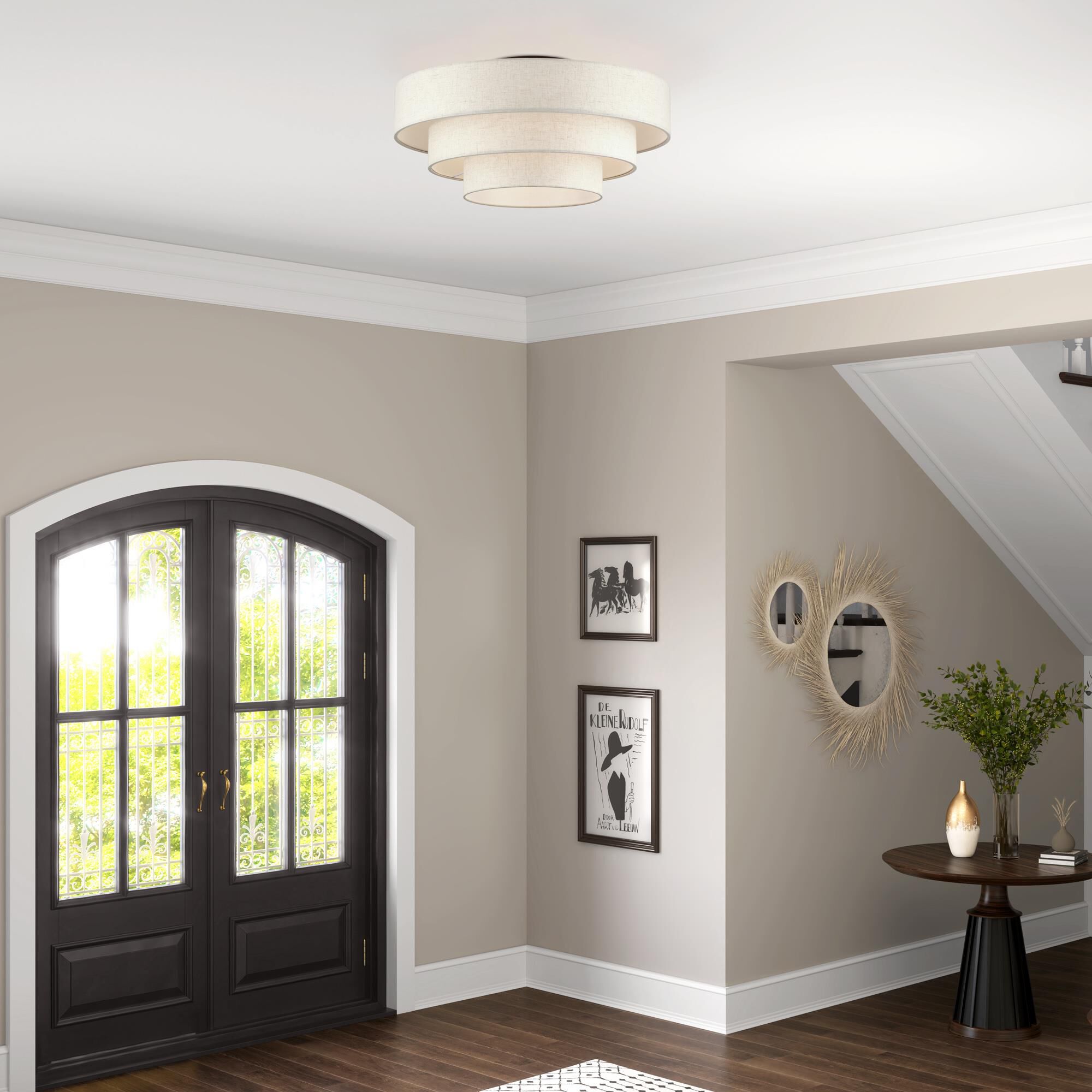 Manorwood 28 Inch Semi Flush Mount by Livex Lighting