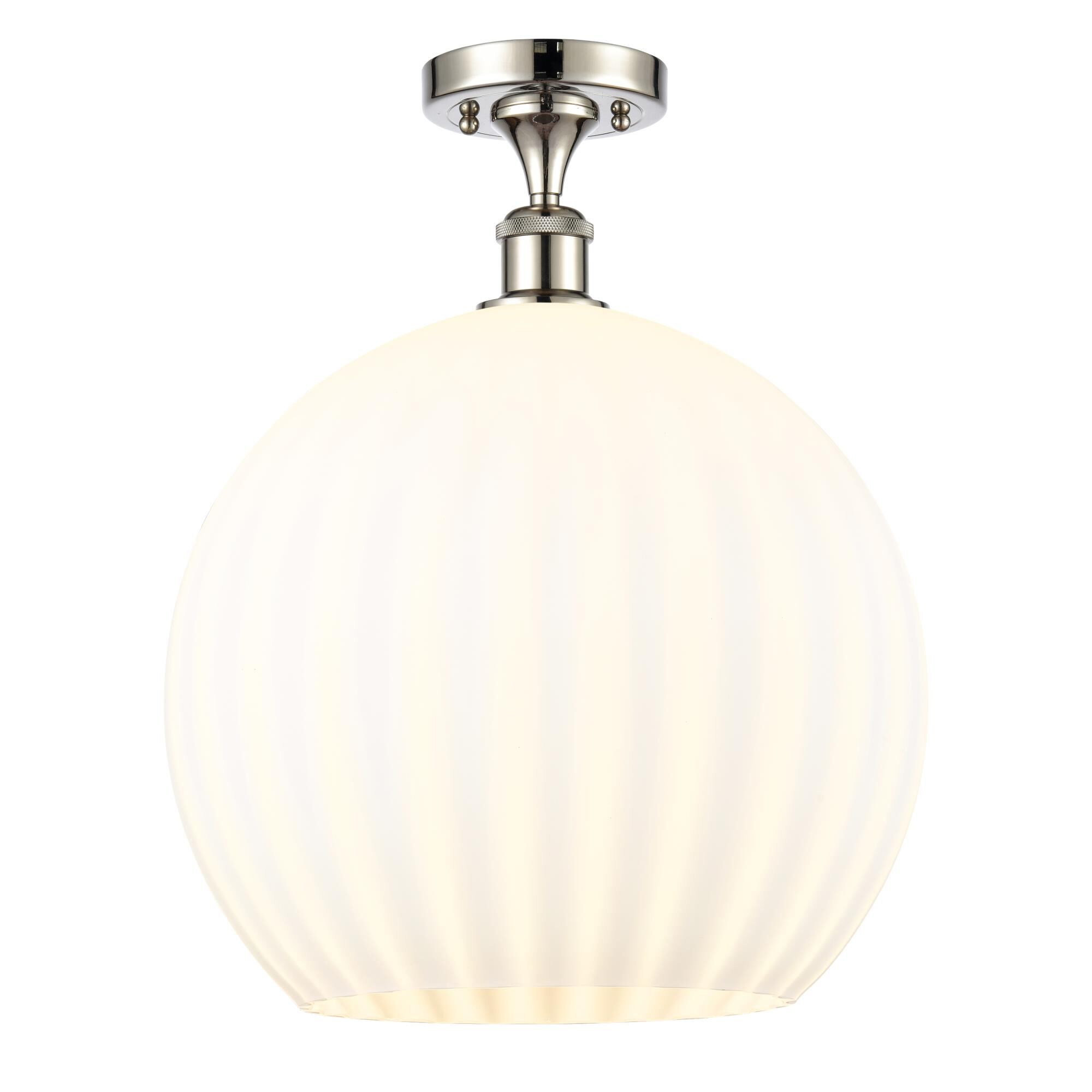 Bruno Marashlian White Venetian 14 Inch Semi Flush Mount by Innovations Lighting