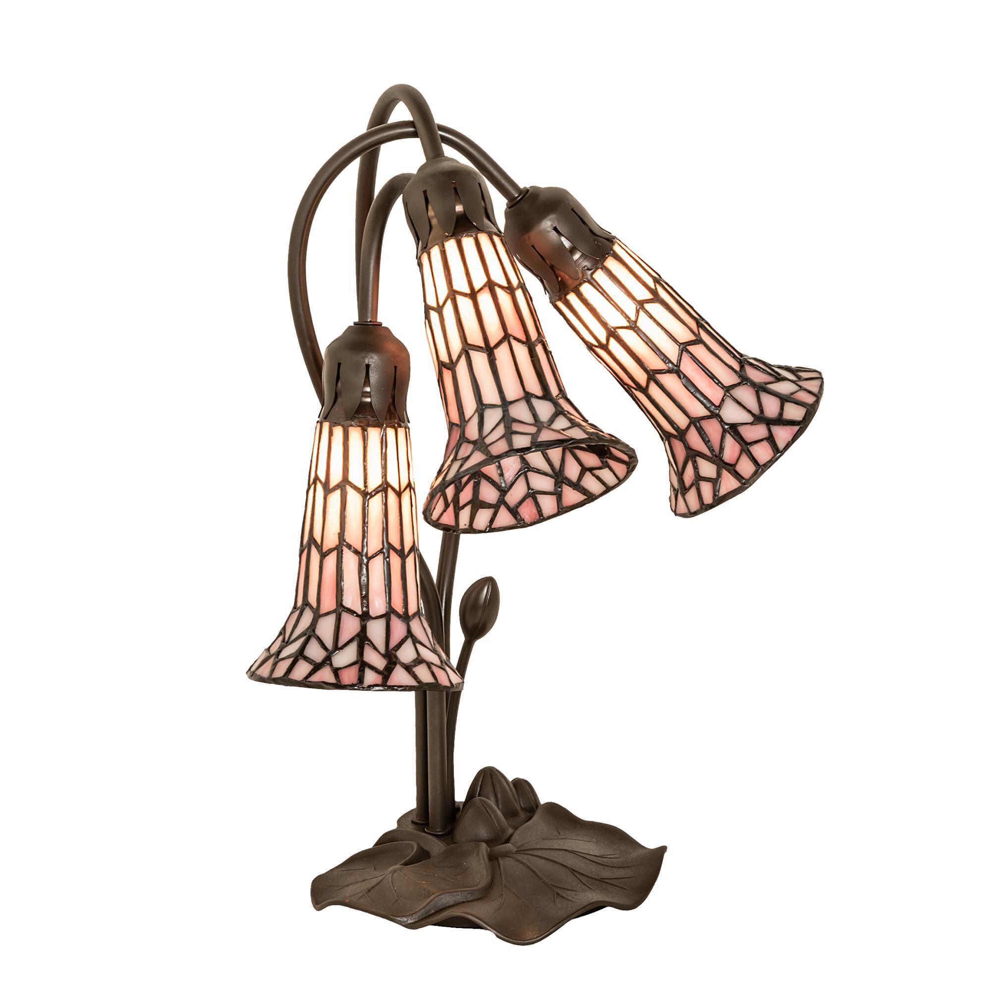 Stained Glass Pond Lily 16 Inch Accent Lamp by Meyda Lighting