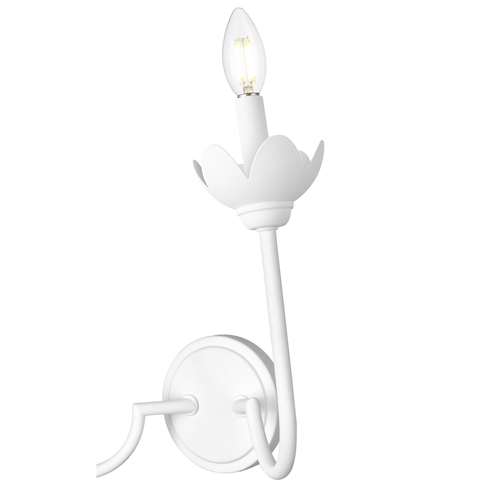 Shown in Textured White finish and Clear Ribbed glass and Clear Ribbed shade