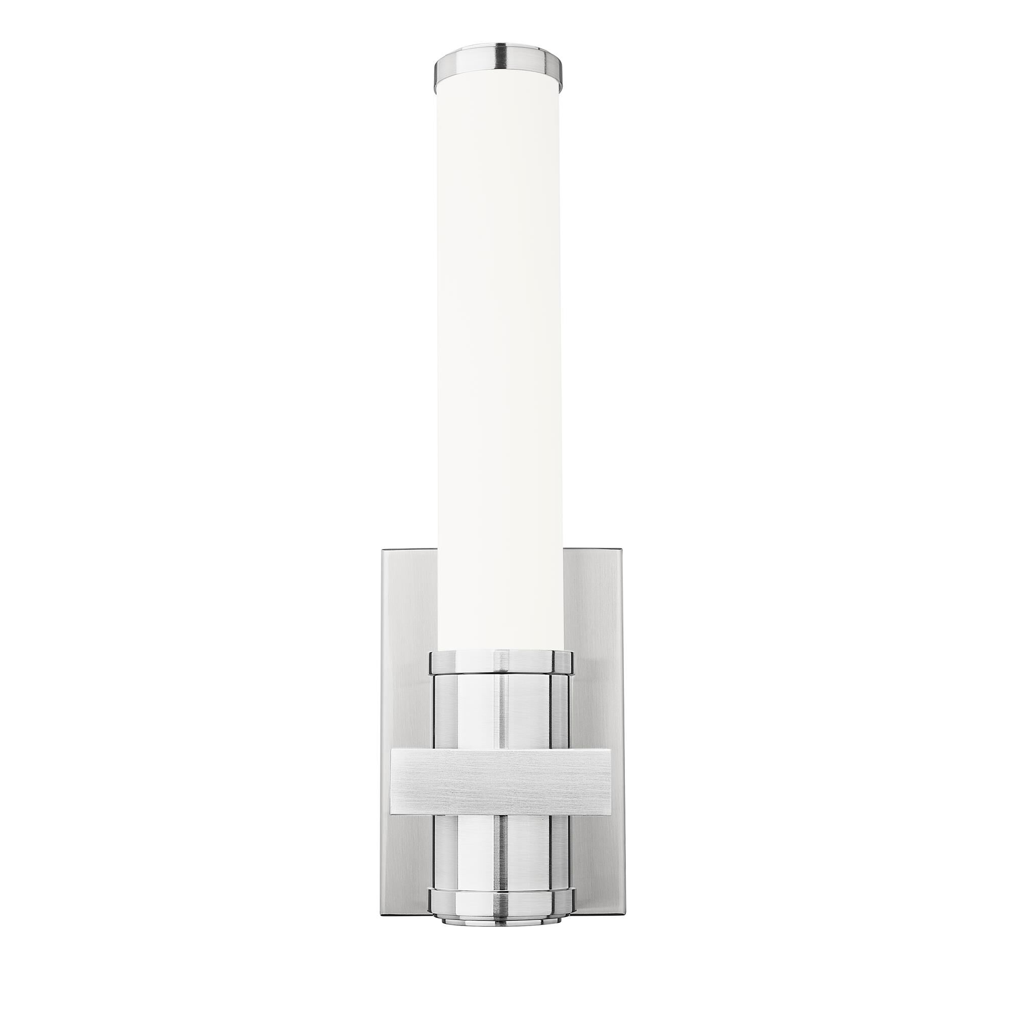 Shown in Brushed Nickel finish and Opal White glass and Opal White shade