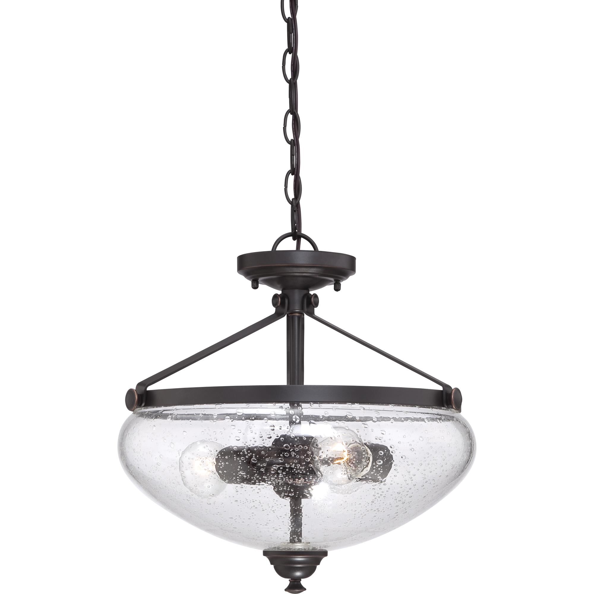 Laurel 15 Inch 3 Light Semi Flush Mount by Nuvo Lighting