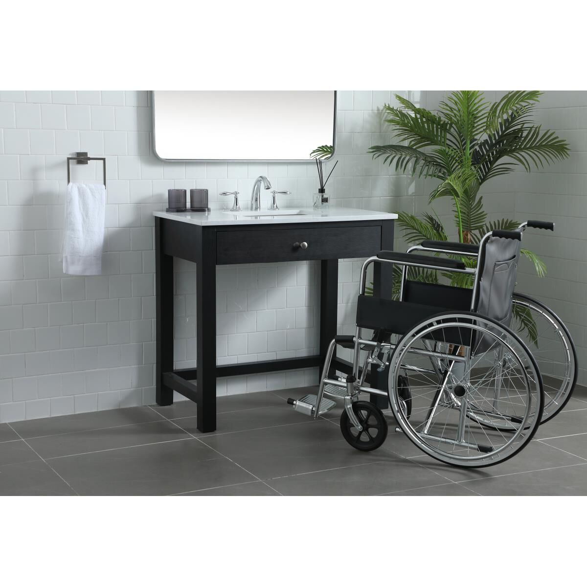 Shown in Black finish