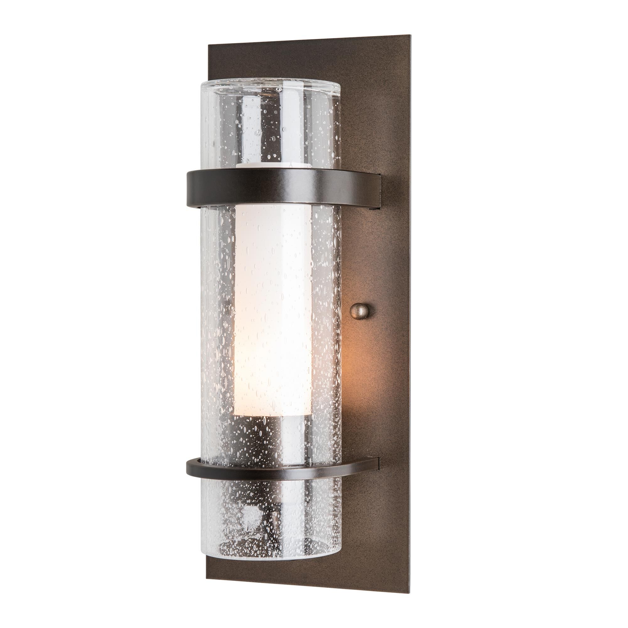 Shown in Bronze finish and Opal And Seeded glass