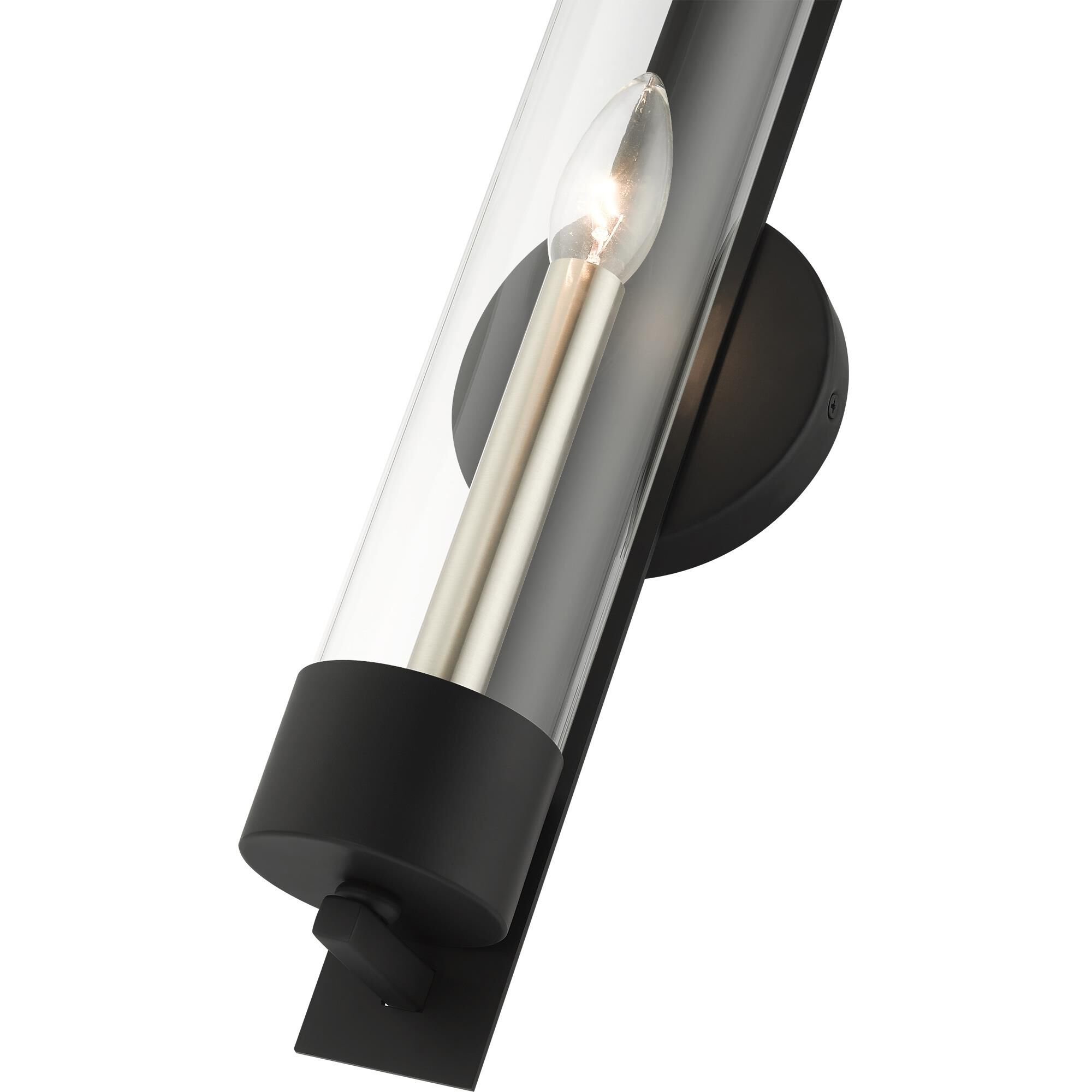 Shown in Black finish and Clear glass and Clear Glass shade