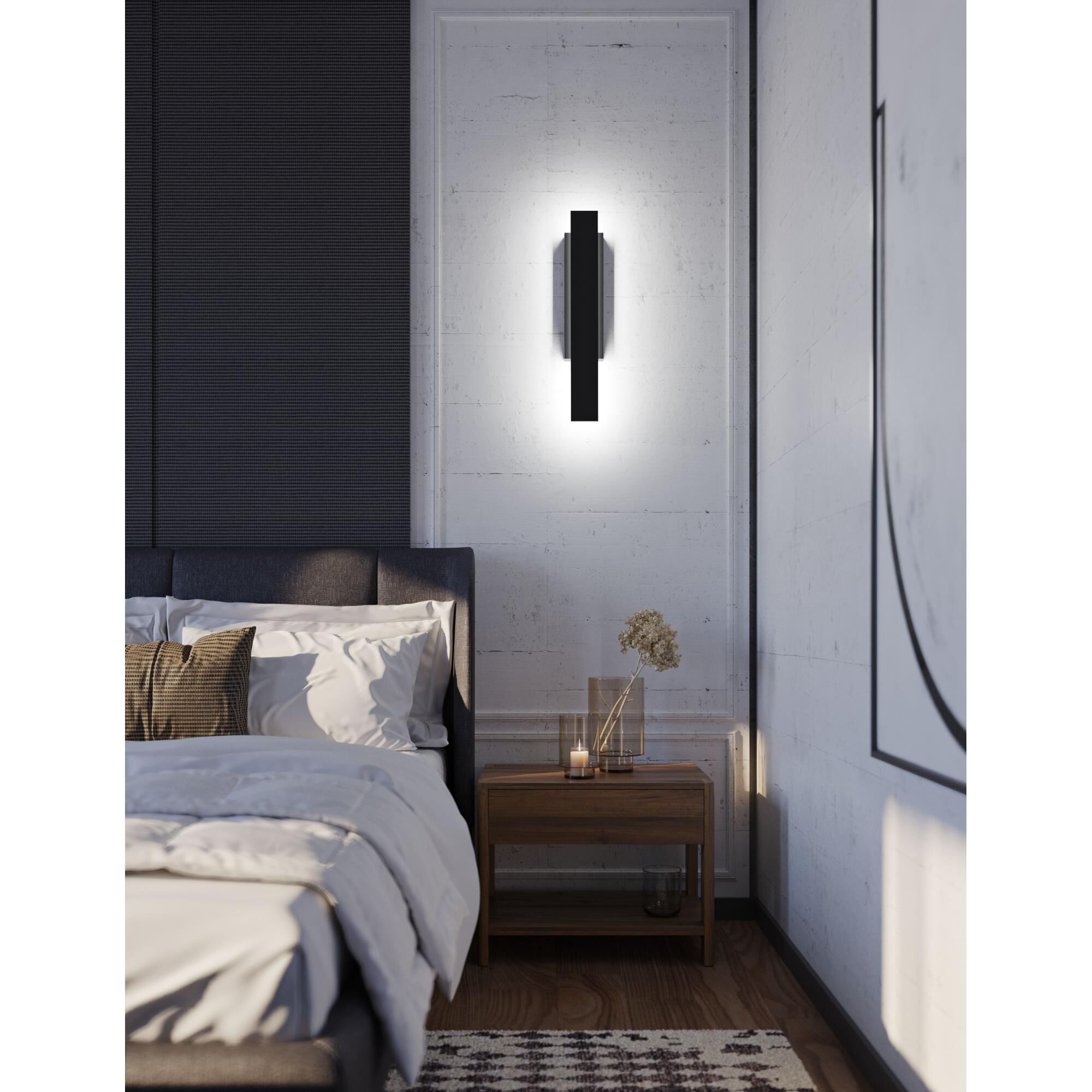 Shown in Black finish and White glass