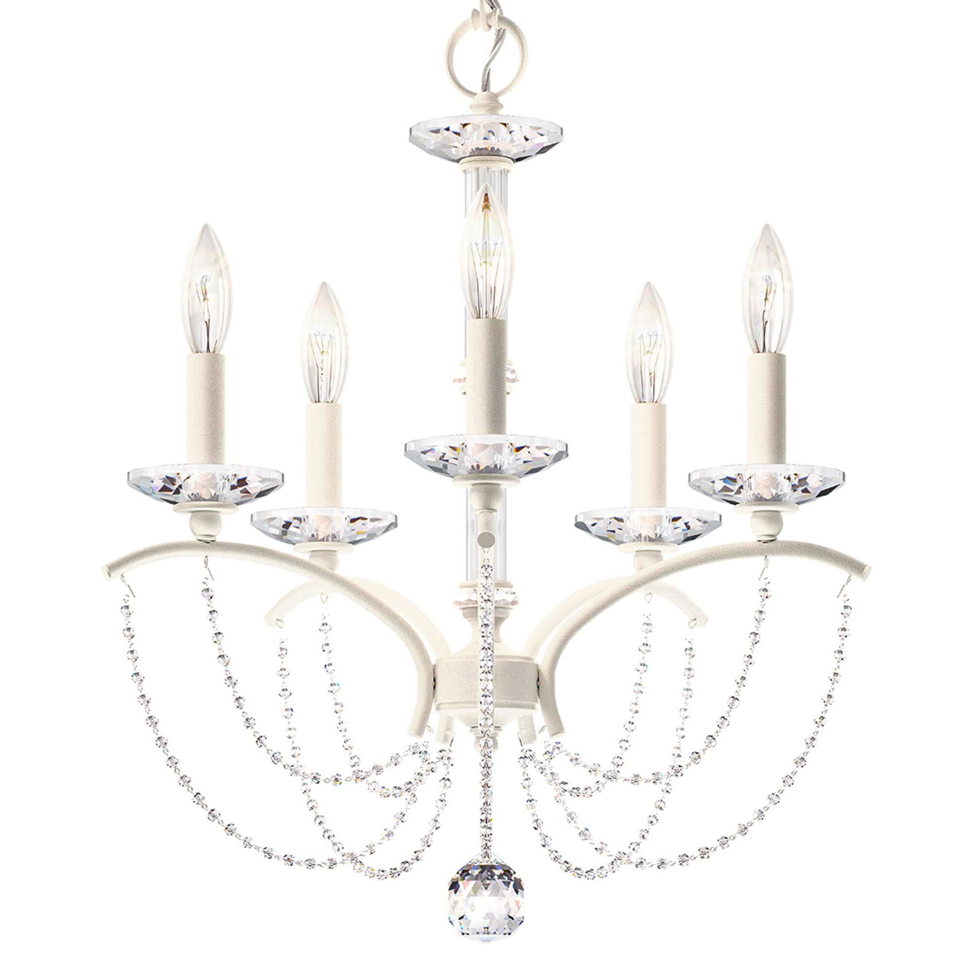 Shown in White finish and Clear Optic crystal