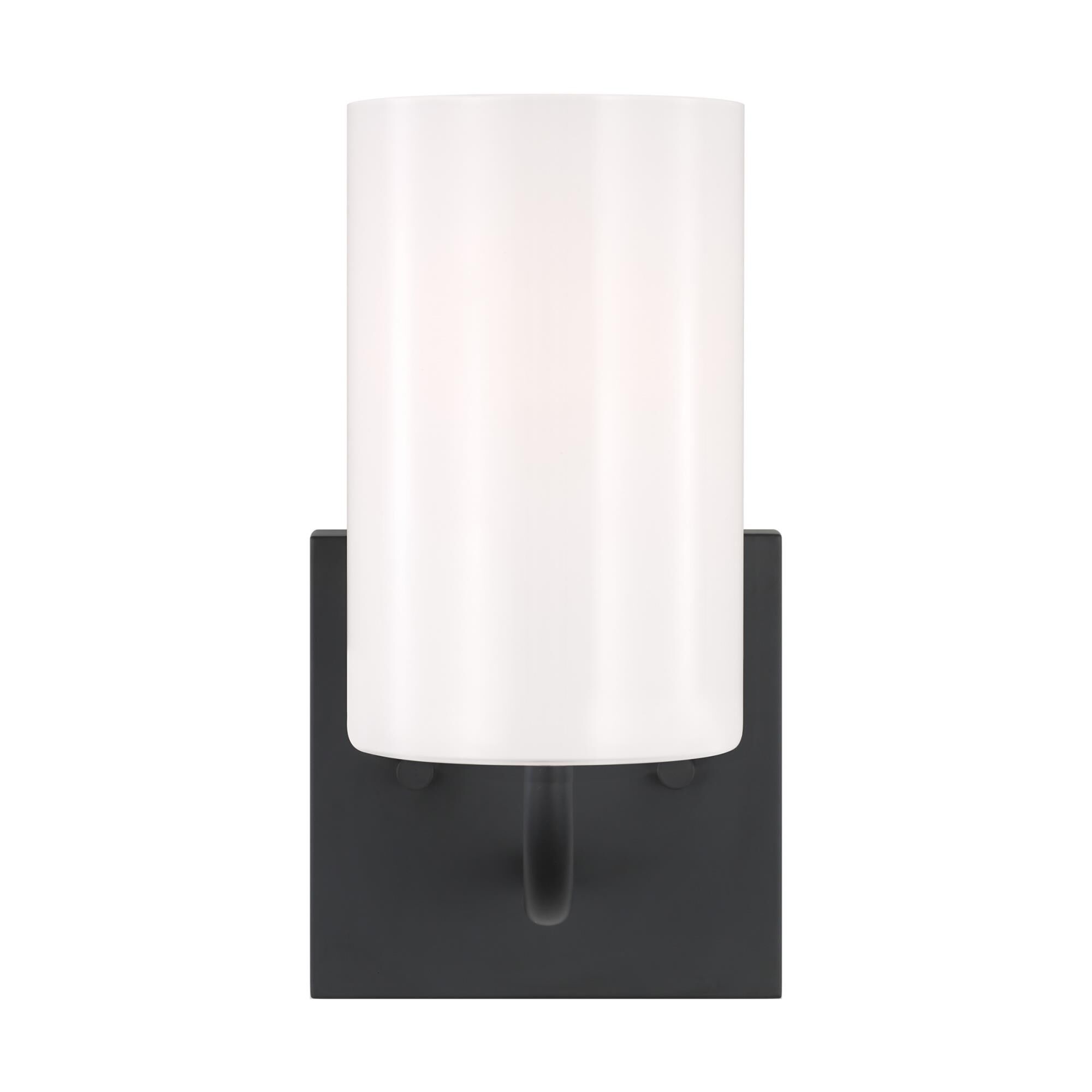 Shown in Midnight Black finish and Clear Outside / Painted White Inside Glass shade
