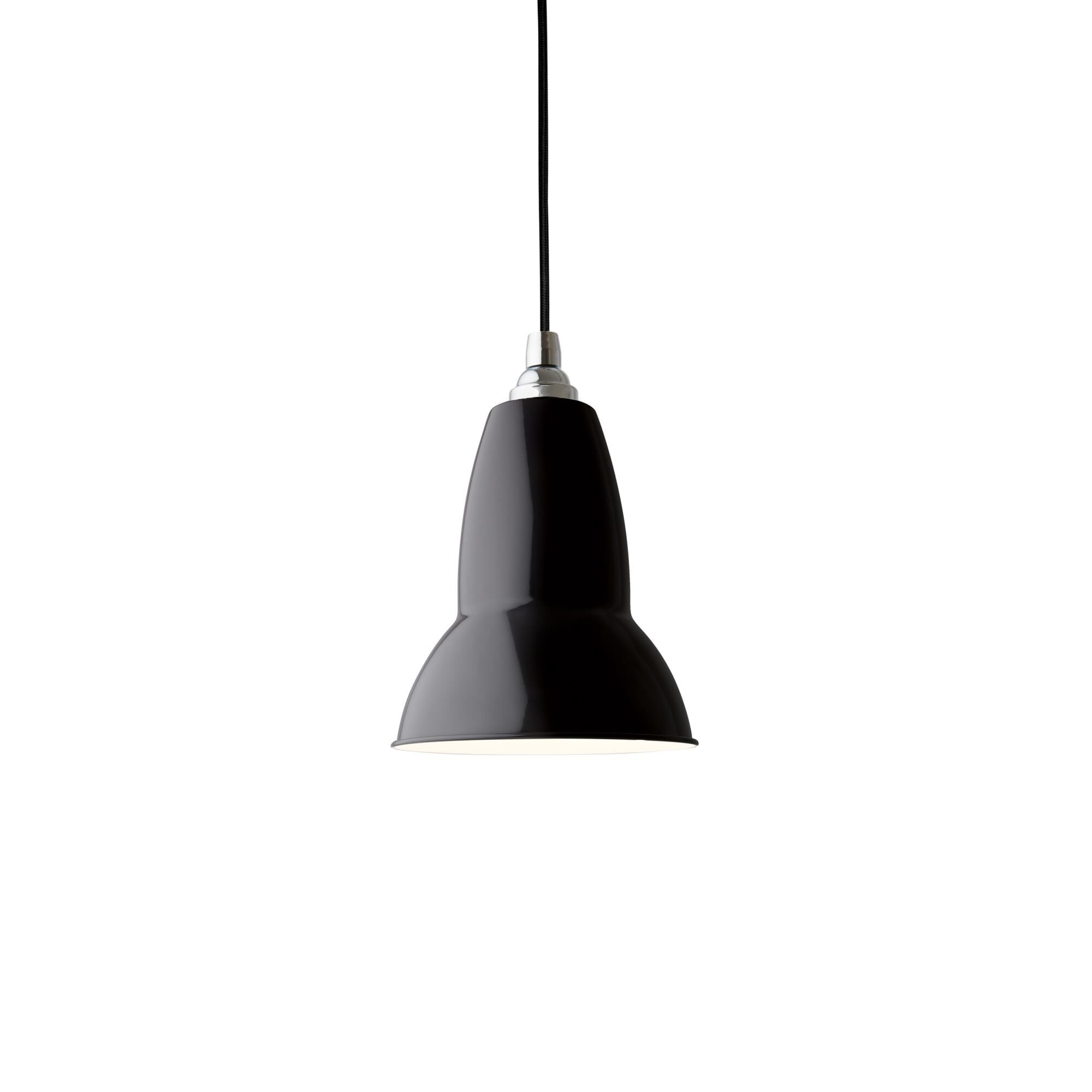 Shown in Jet Black finish and Steel shade
