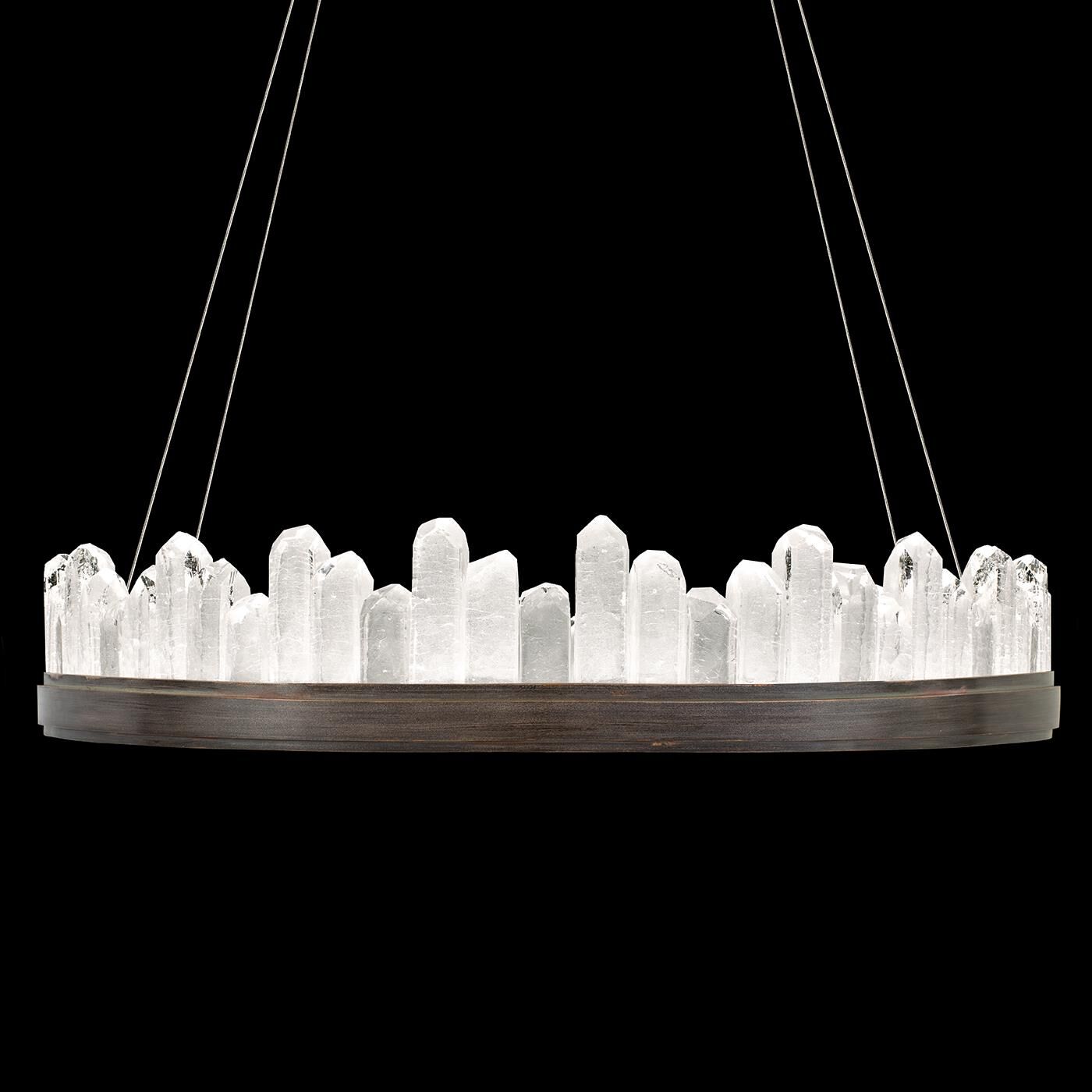 Shown in Bronze finish and False crystal and False glass