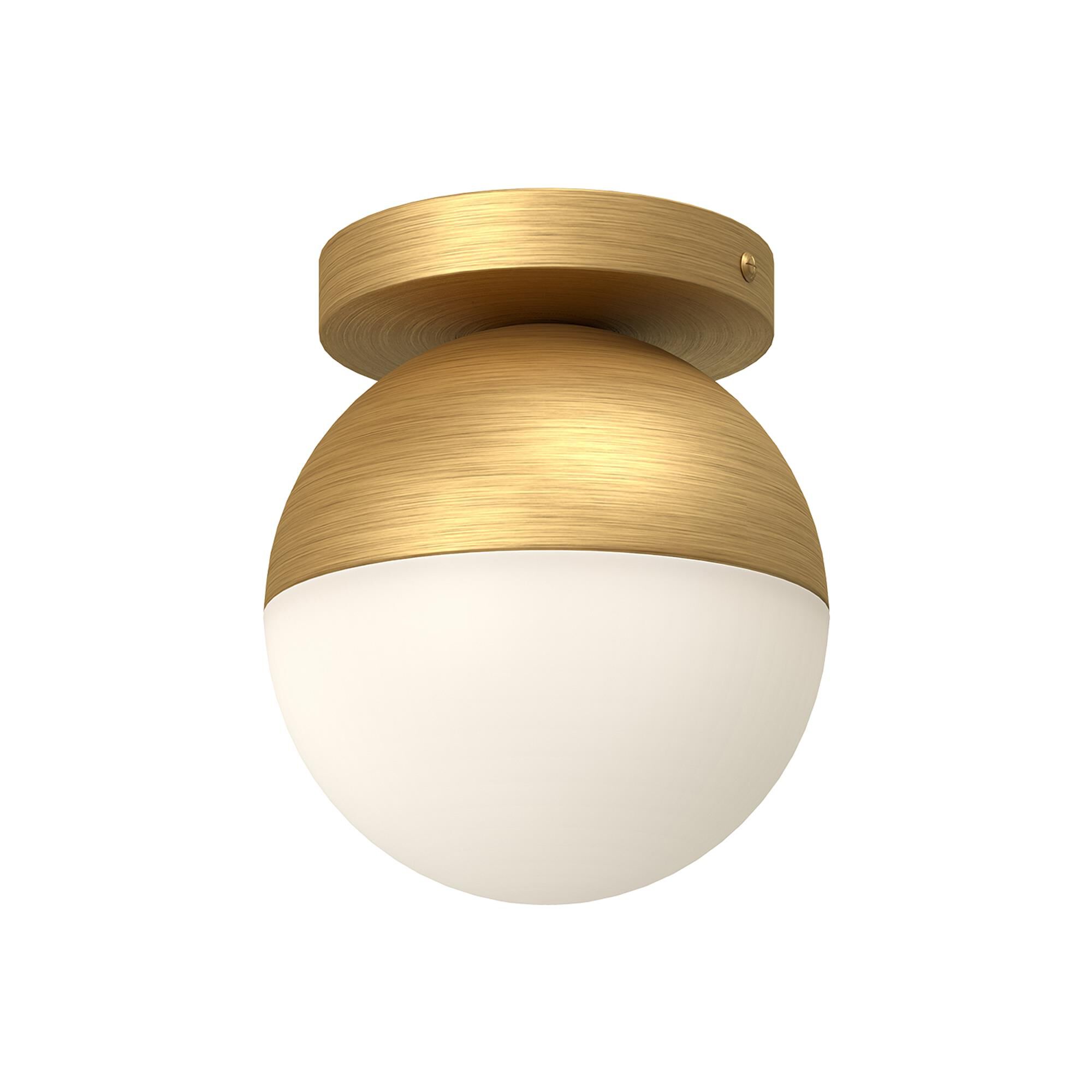 Shown in Brushed Gold/Opal Glass finish