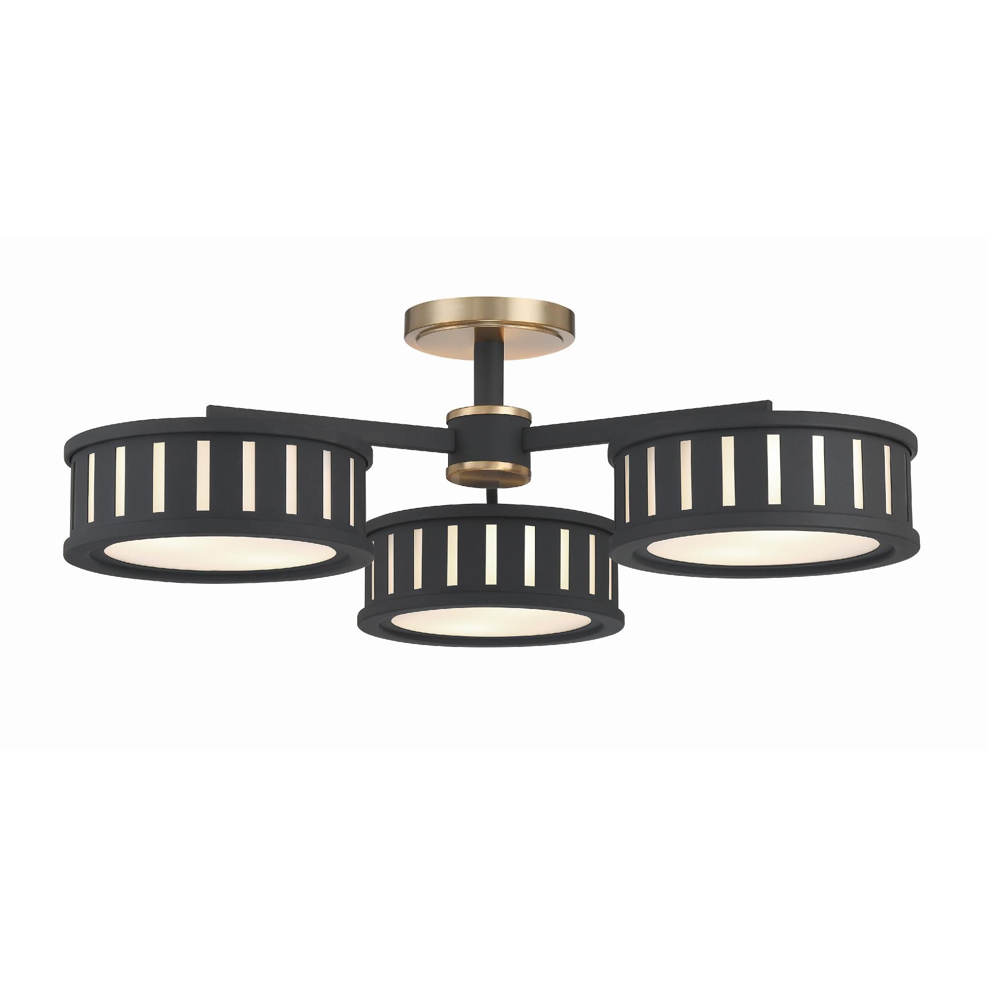 Kendal 29 Inch 6 Light Semi Flush Mount by Crystorama
