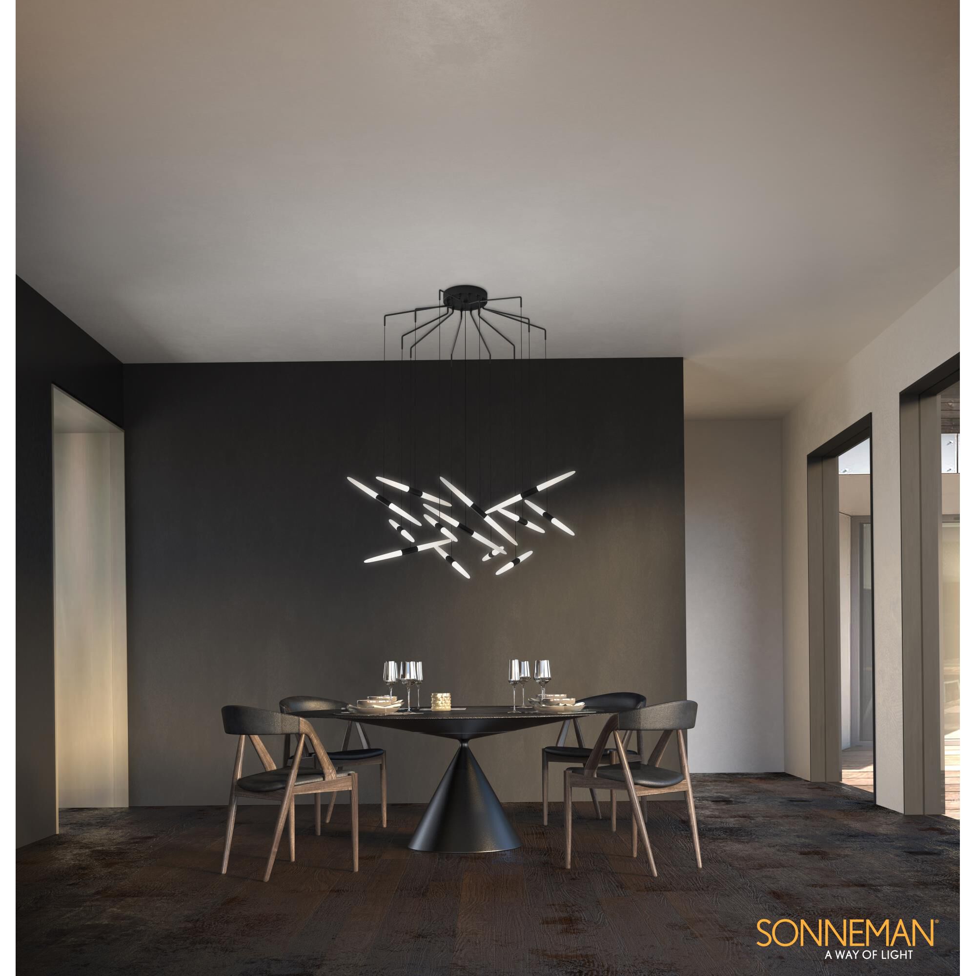 Ballet 27 Inch Multi Light Pendant by SONNEMAN