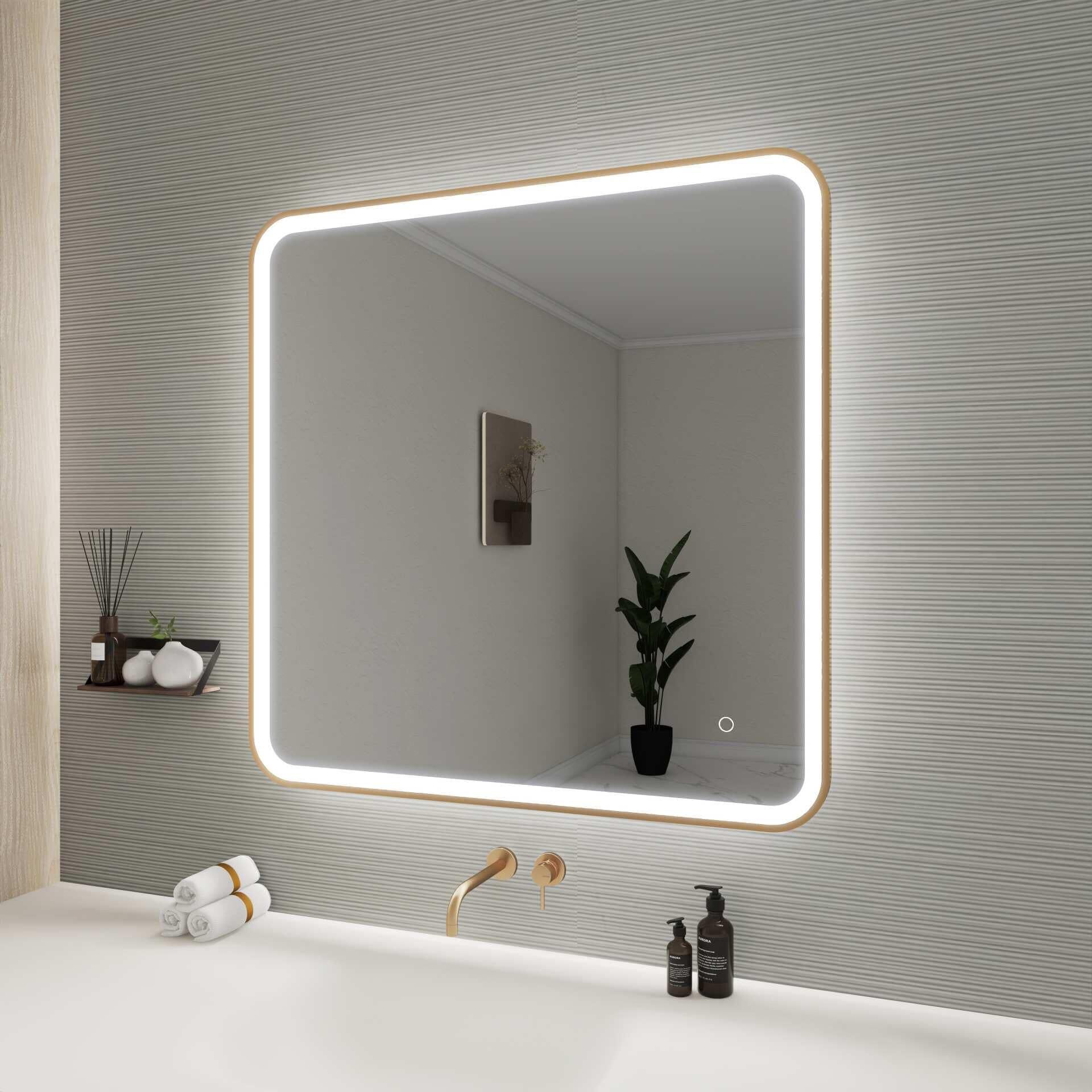 Harmoni 36 Inch Round LED Lighted Mirror by Elegant Decor