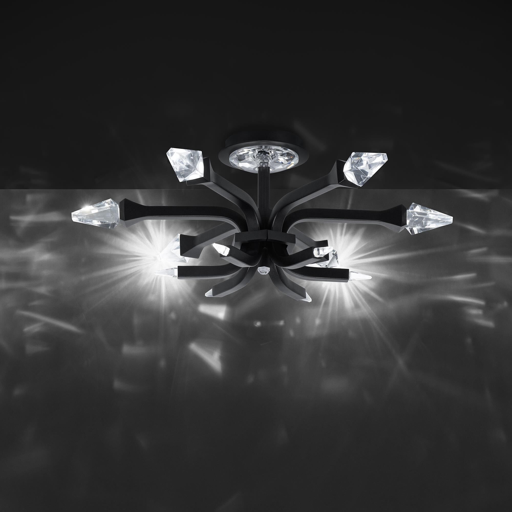 Plumeria 24 Inch Semi Flush Mount by Schonbek Beyond