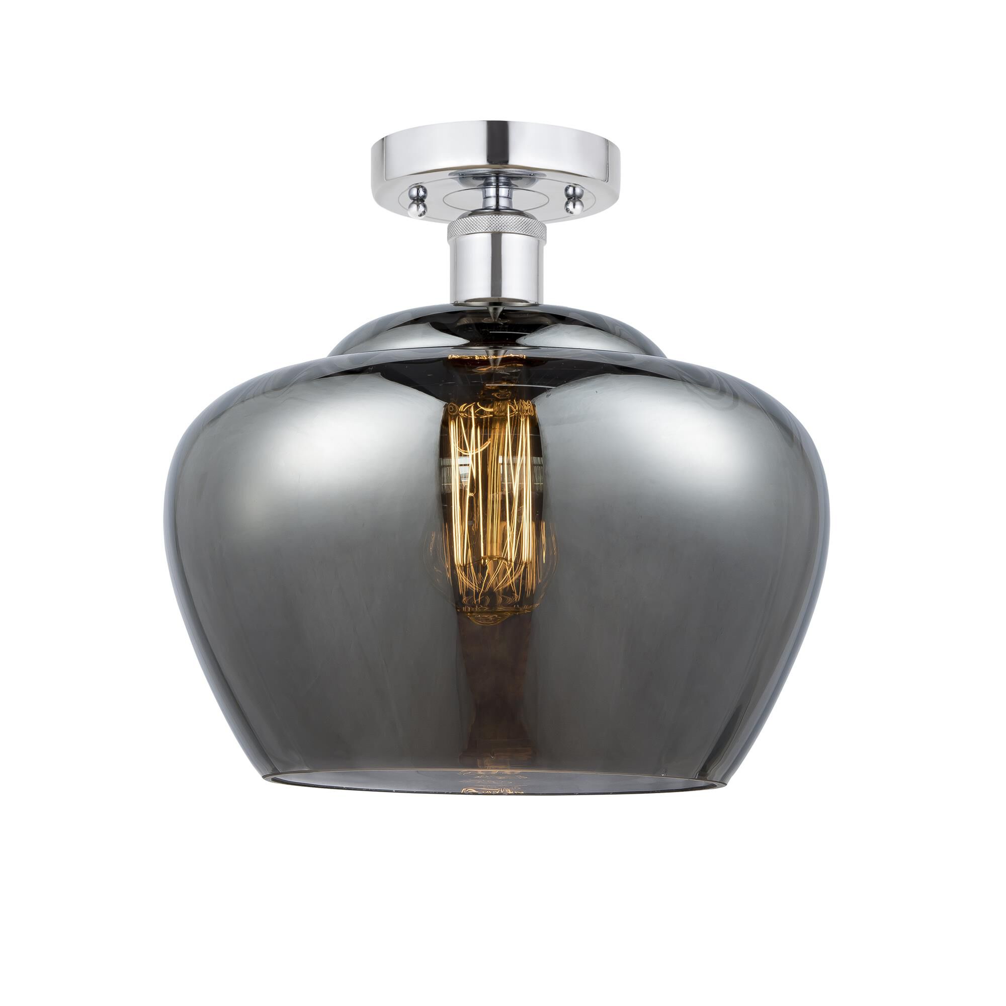 Shown in Polished Chrome, Plated Smoke finish and Plated Smoke glass and Plated Smoke Glass shade