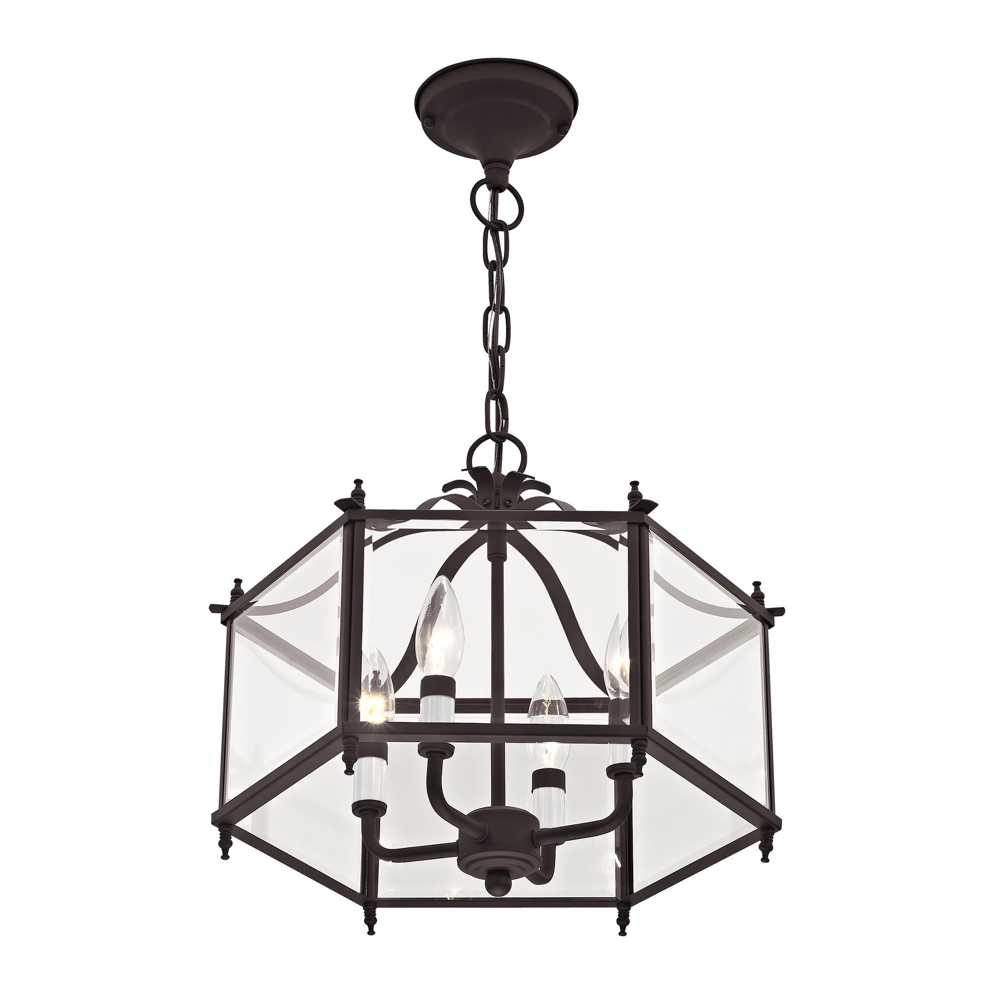 Livingston 15 Inch Cage Pendant by Livex Lighting