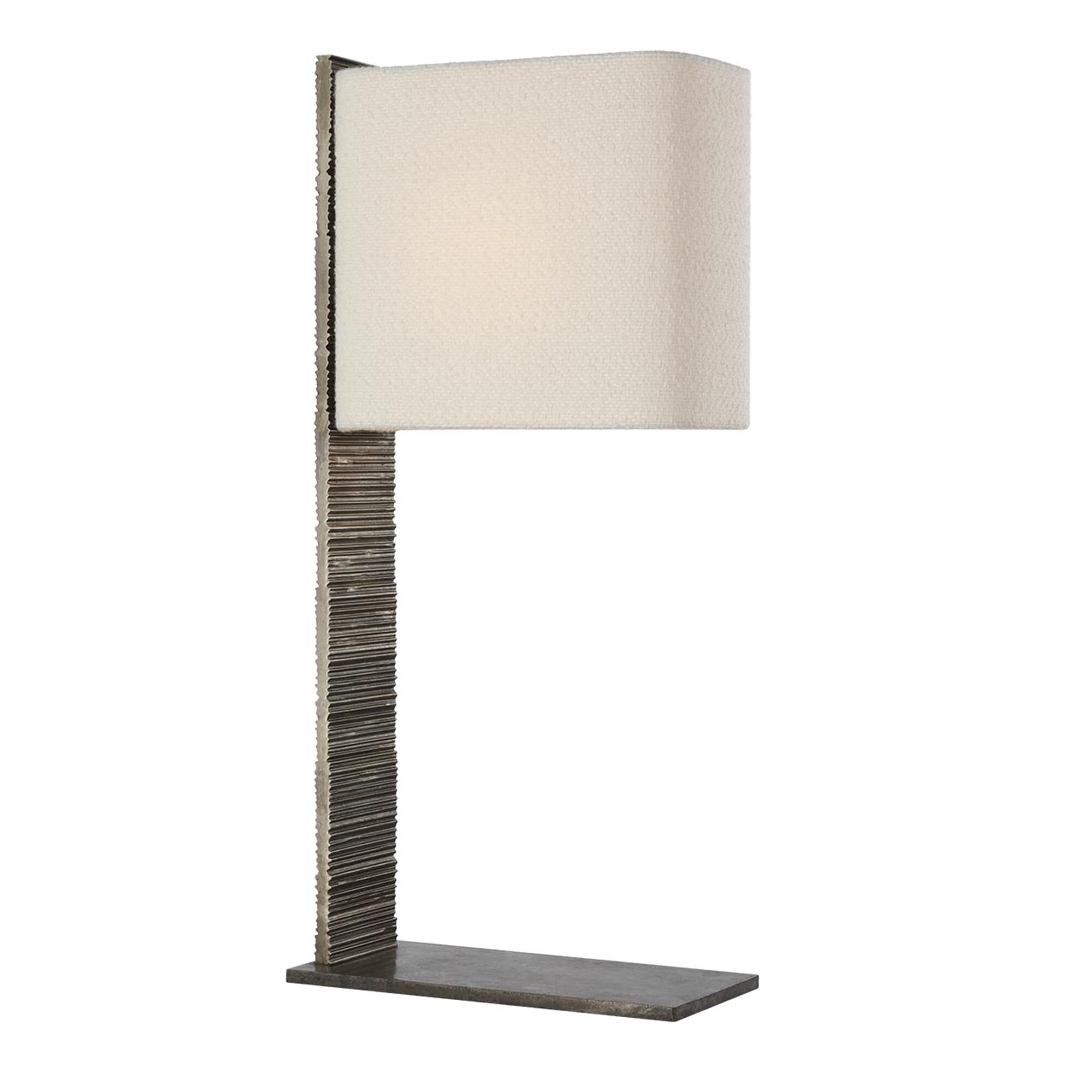 Shown in Ridged Graphite finish and Boucle Rectangle shade