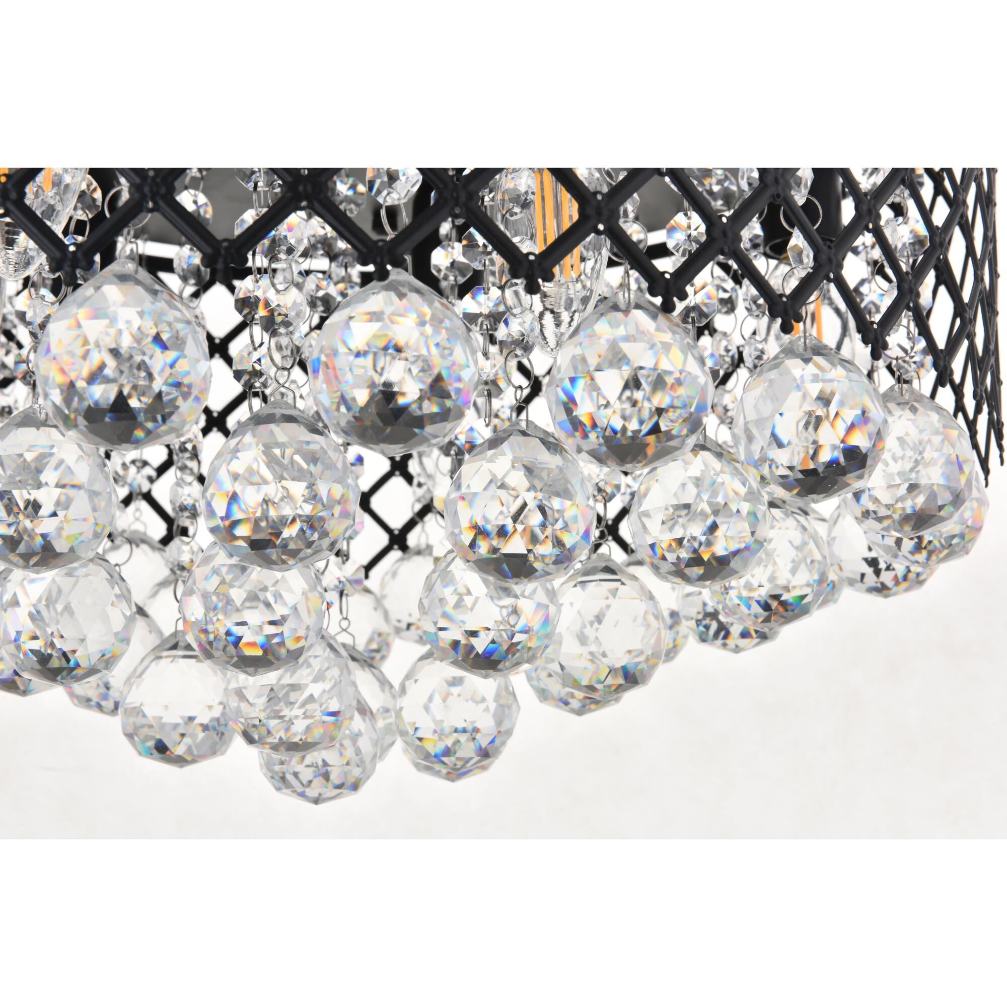 Shown in Matte Black finish and Clear Royal Cut crystal