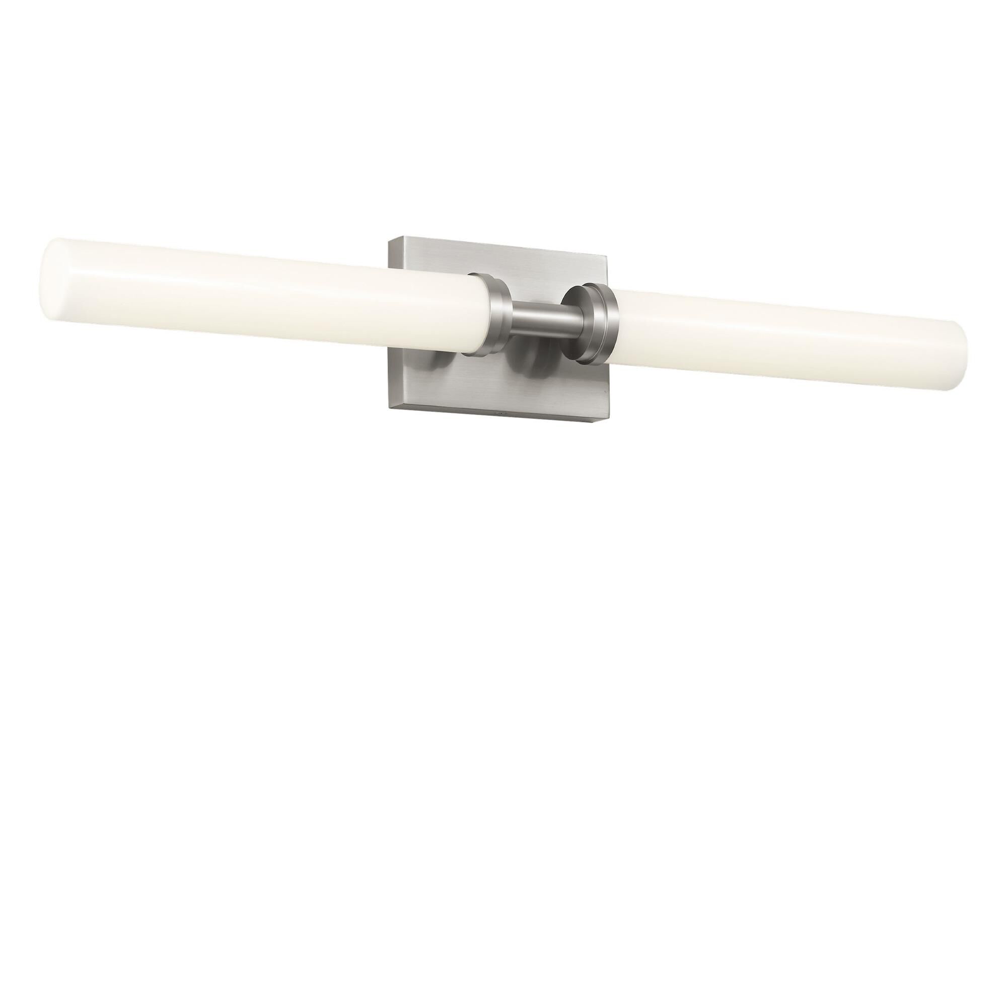 Shown in Brushed Nickel finish and White Acrylic shade