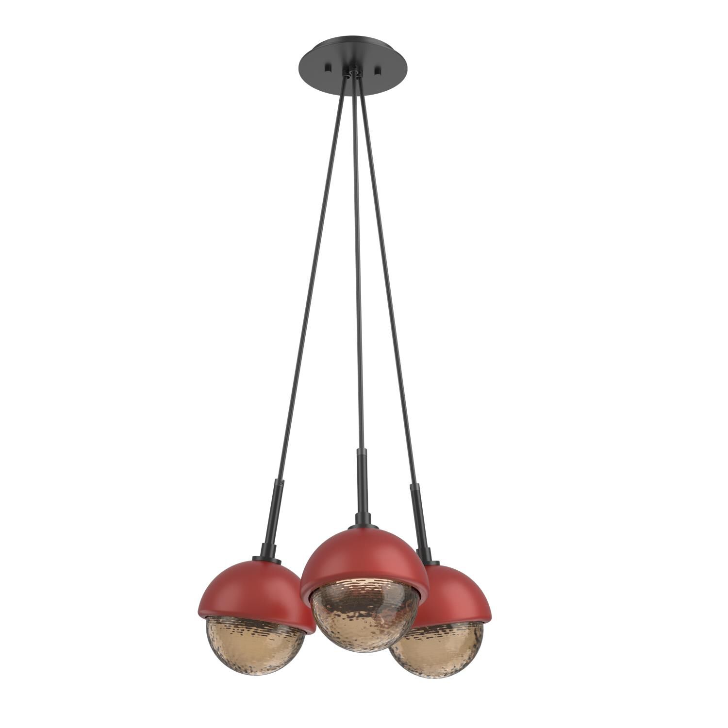 Shown in Matte Black finish and Bronze glass and Cinnamon Red accent