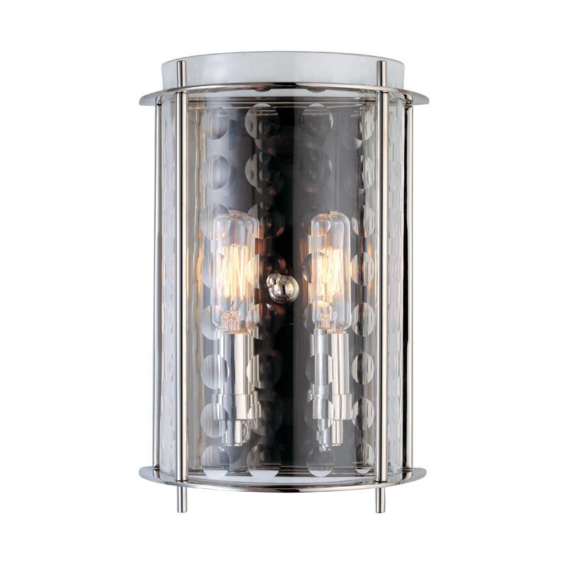 Shown in Polished Nickel finish and Clear glass