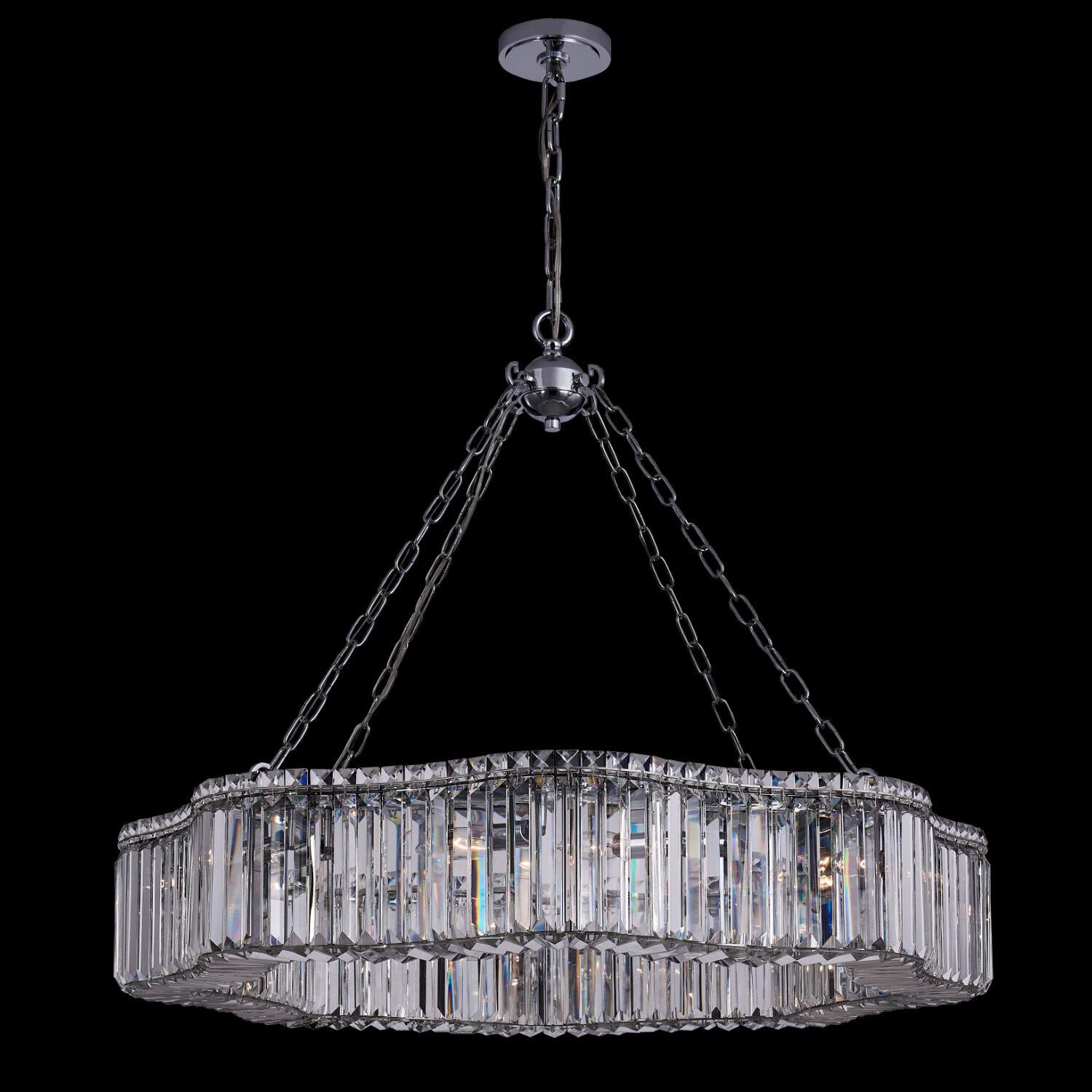 Shown in Polished Chrome finish and Firenze Clear crystal and 0.0 glass and 0.0 shade