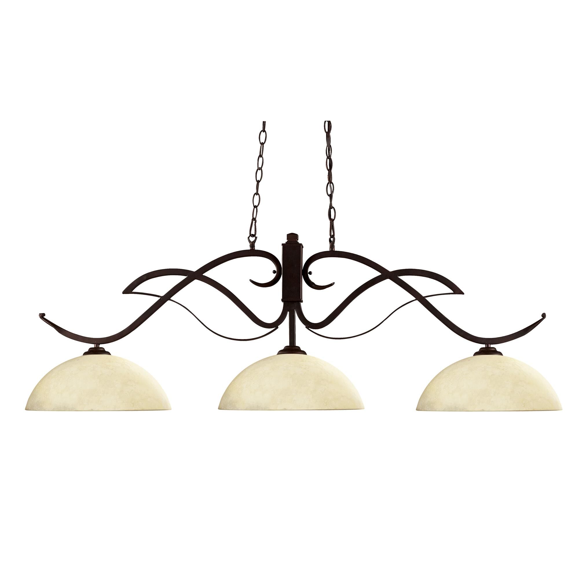 Shown in Bronze finish and Glass shade