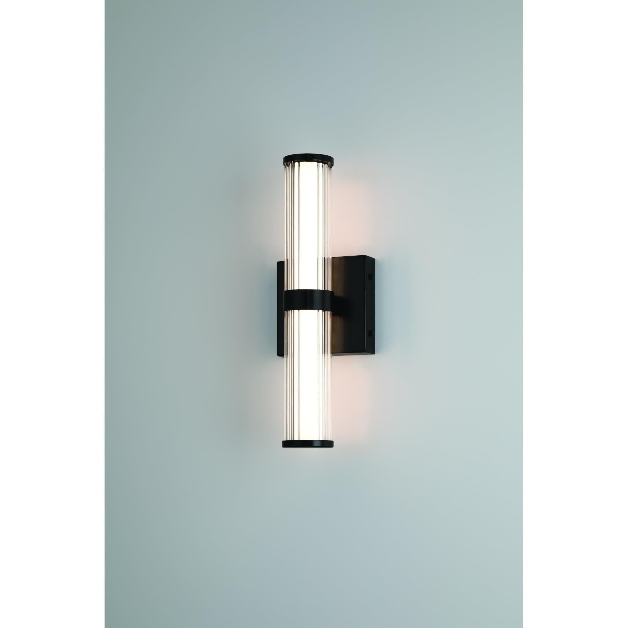 Shown in Black finish and Clear  glass